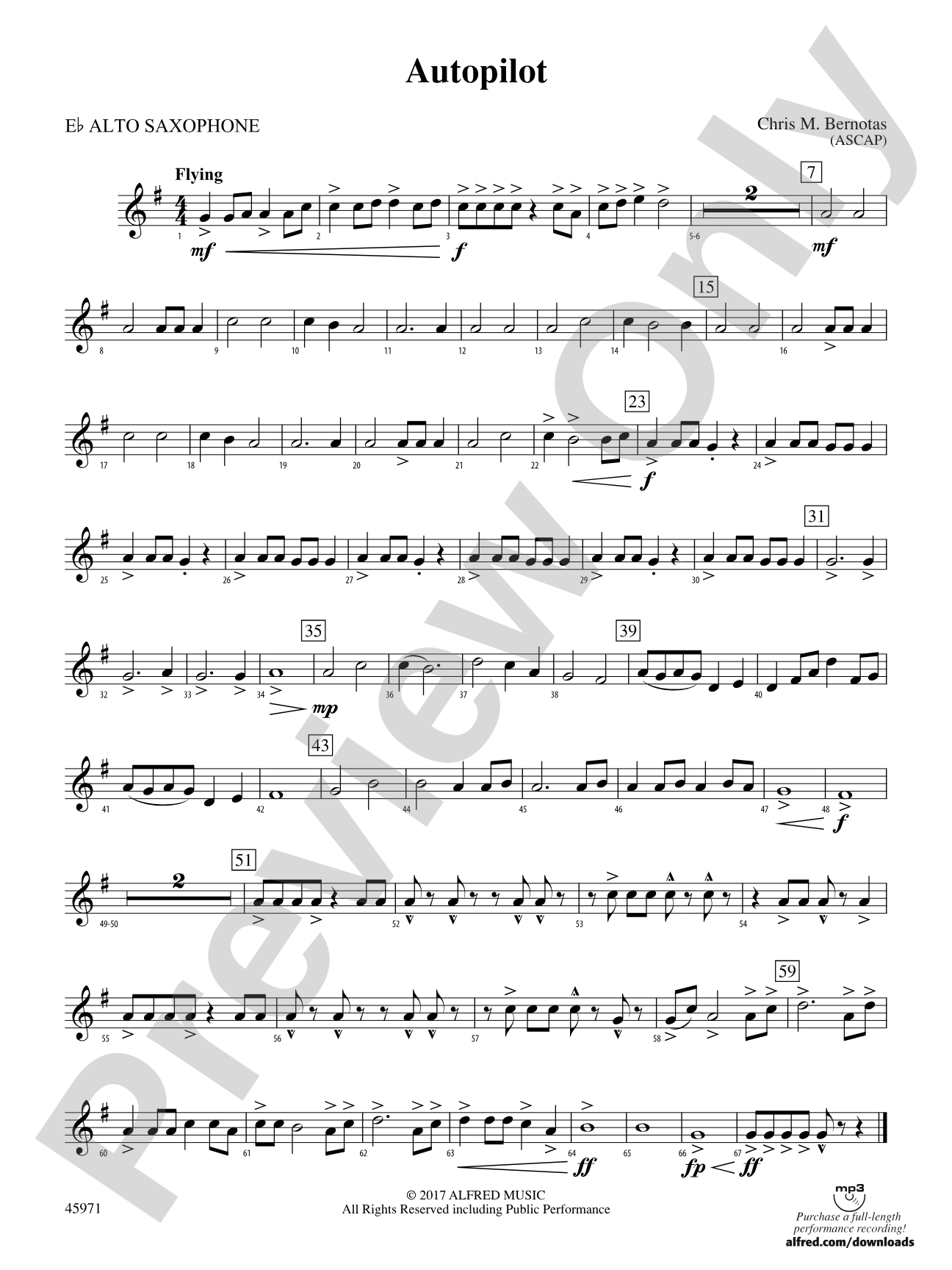 Autopilot: E-flat Alto Saxophone