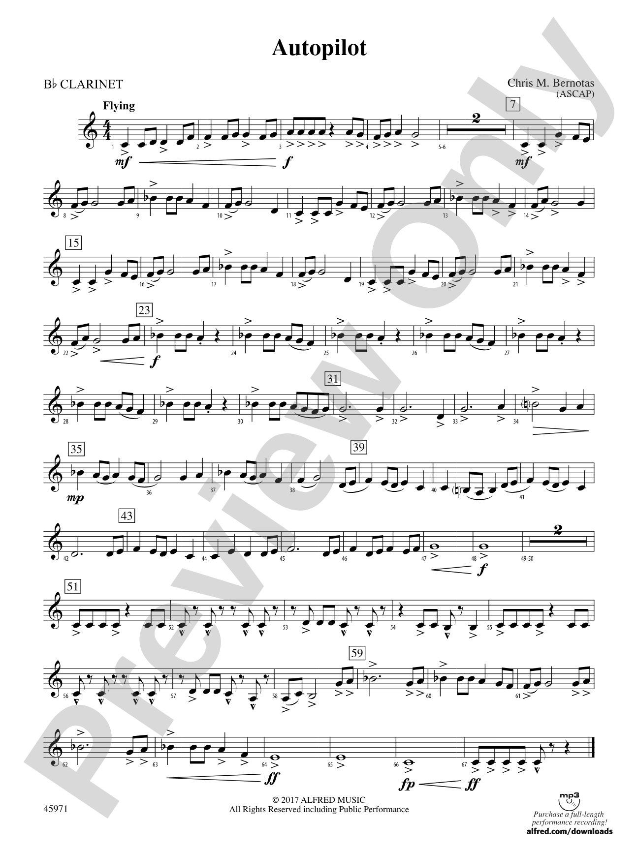 Autopilot: 1st B-flat Clarinet