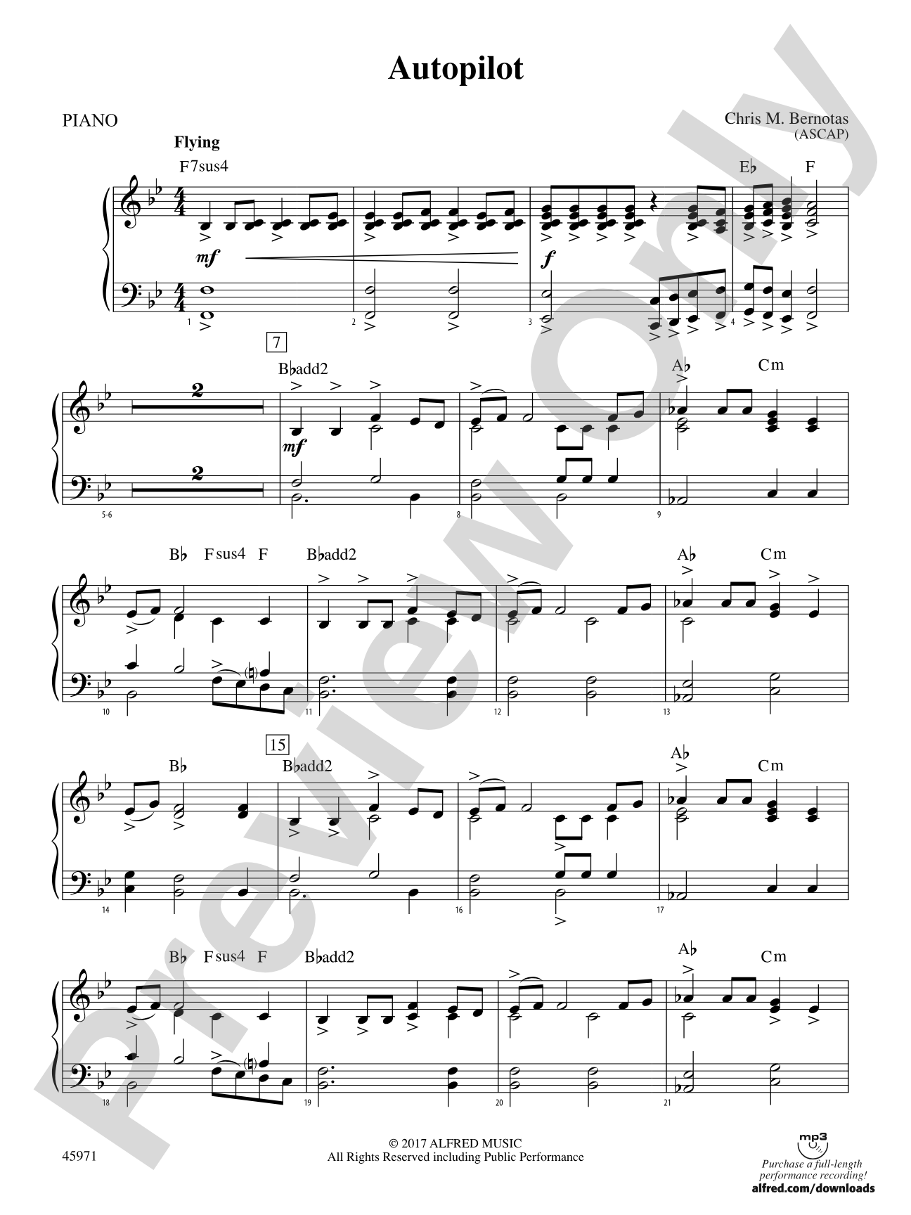 Autopilot: Piano Accompaniment