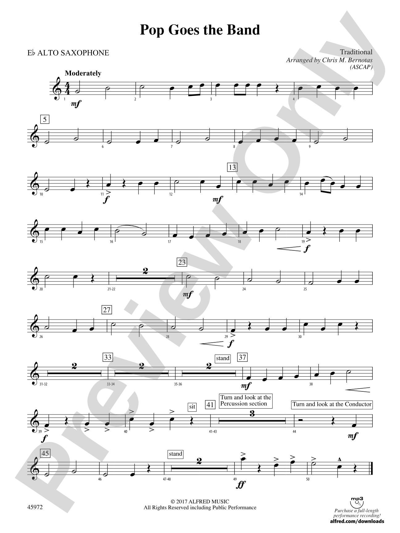 Pop Goes the Band: E-flat Alto Saxophone