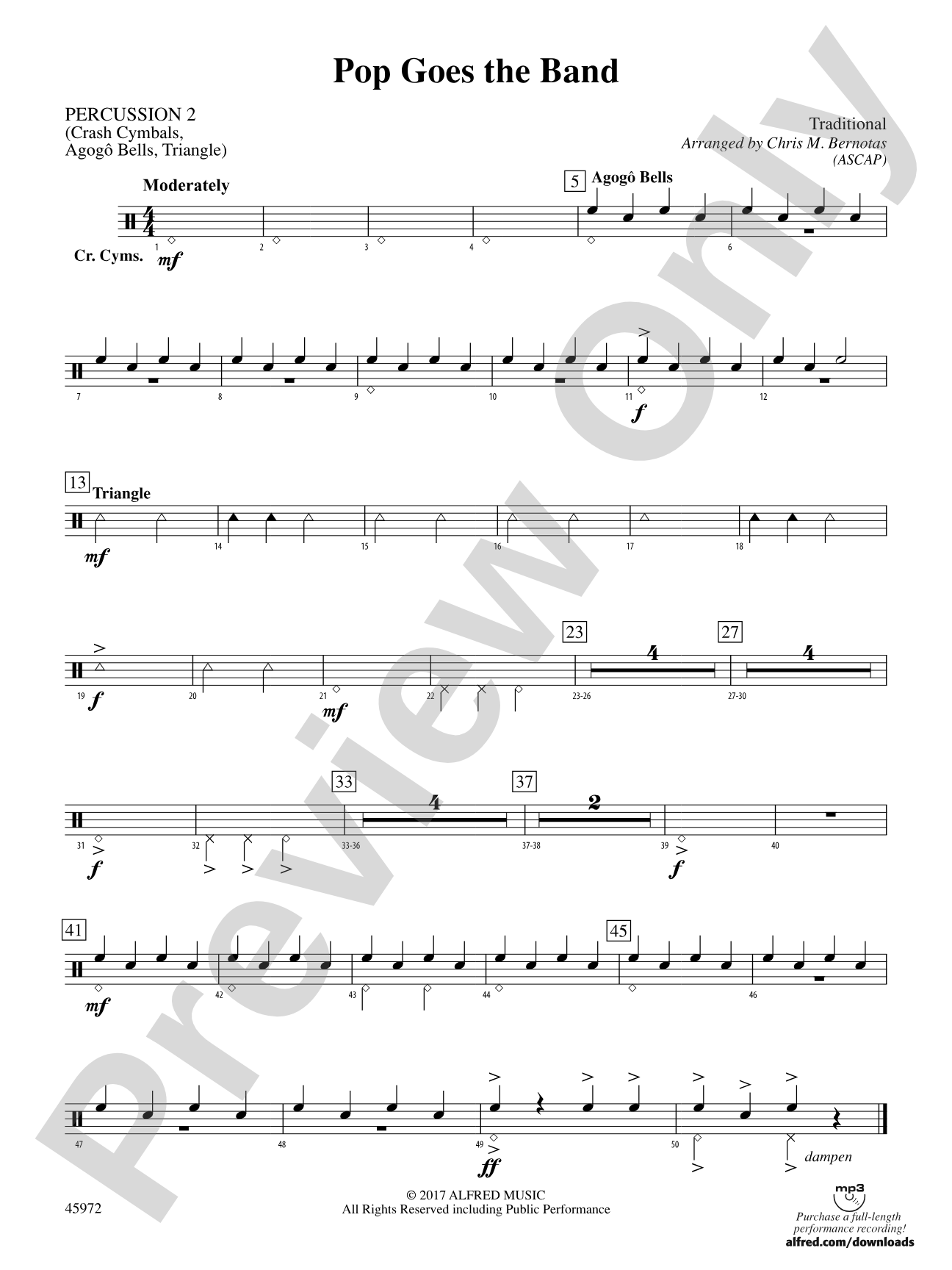 Pop Goes the Band: 2nd Percussion