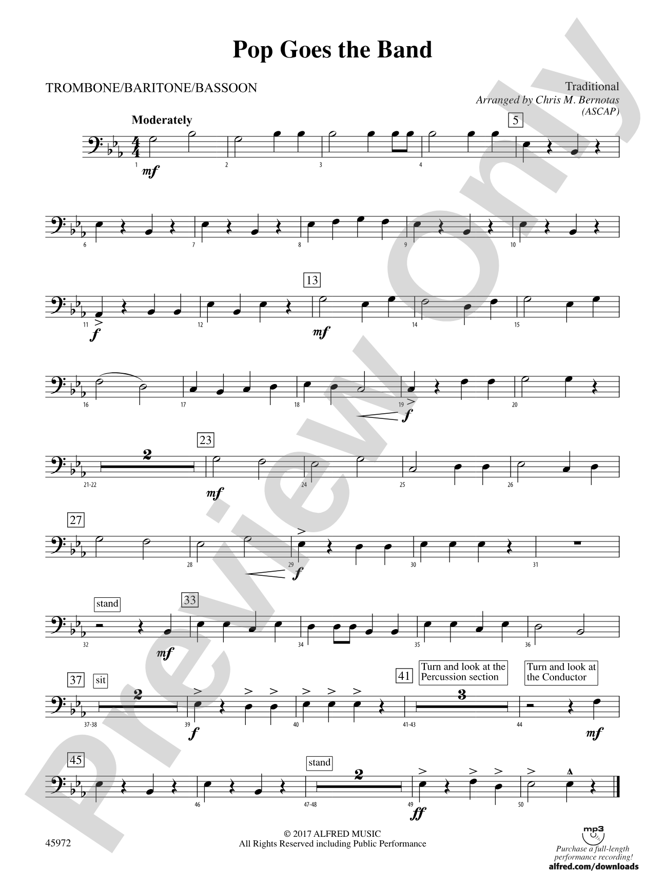 Pop Goes the Band: 1st Trombone