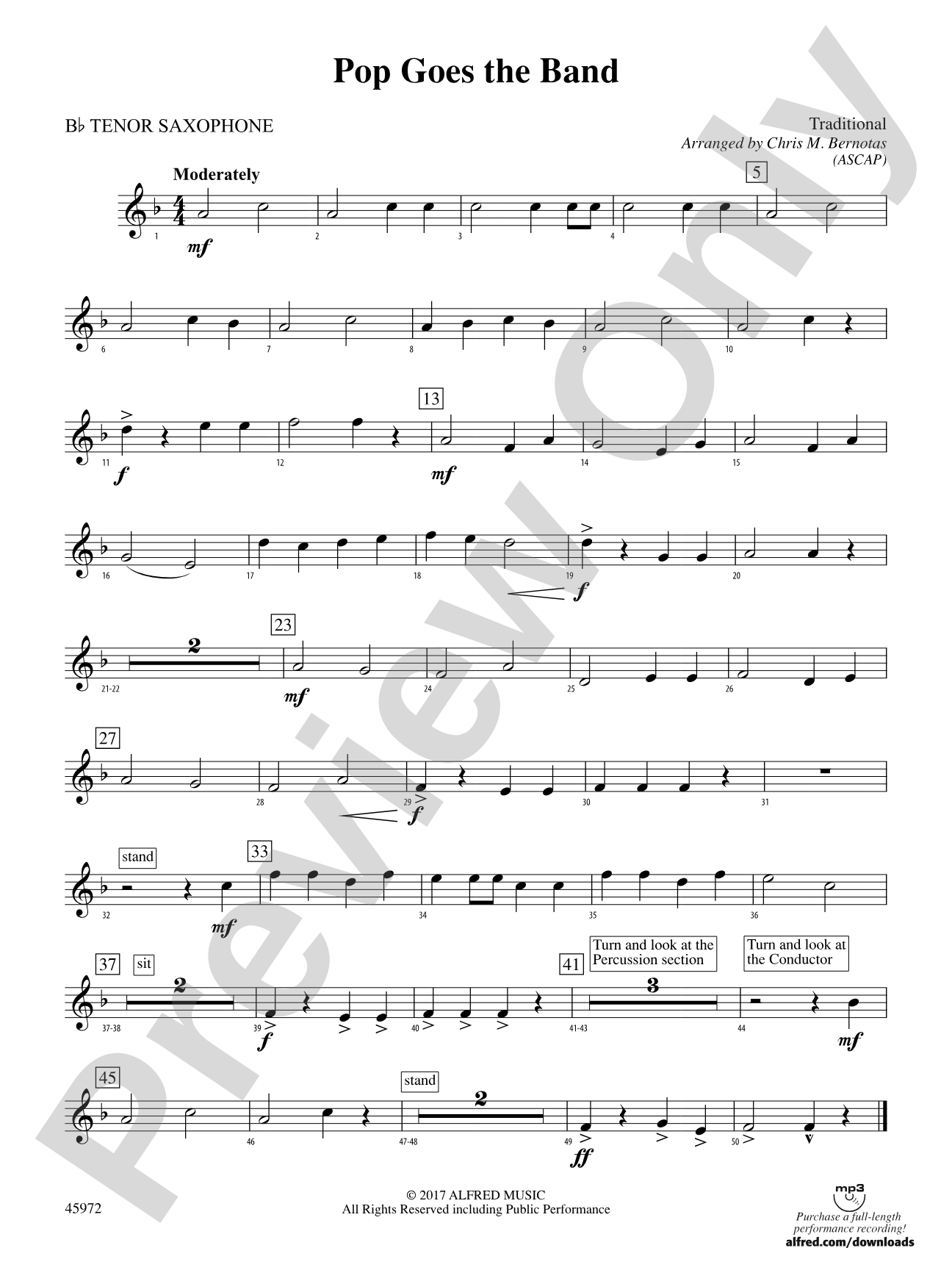 Pop Goes the Band: B-flat Tenor Saxophone