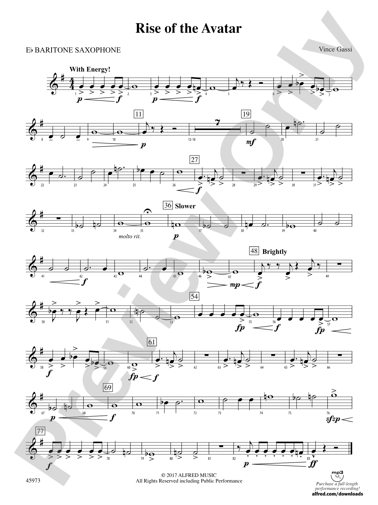 Rise of the Avatar: E-flat Baritone Saxophone