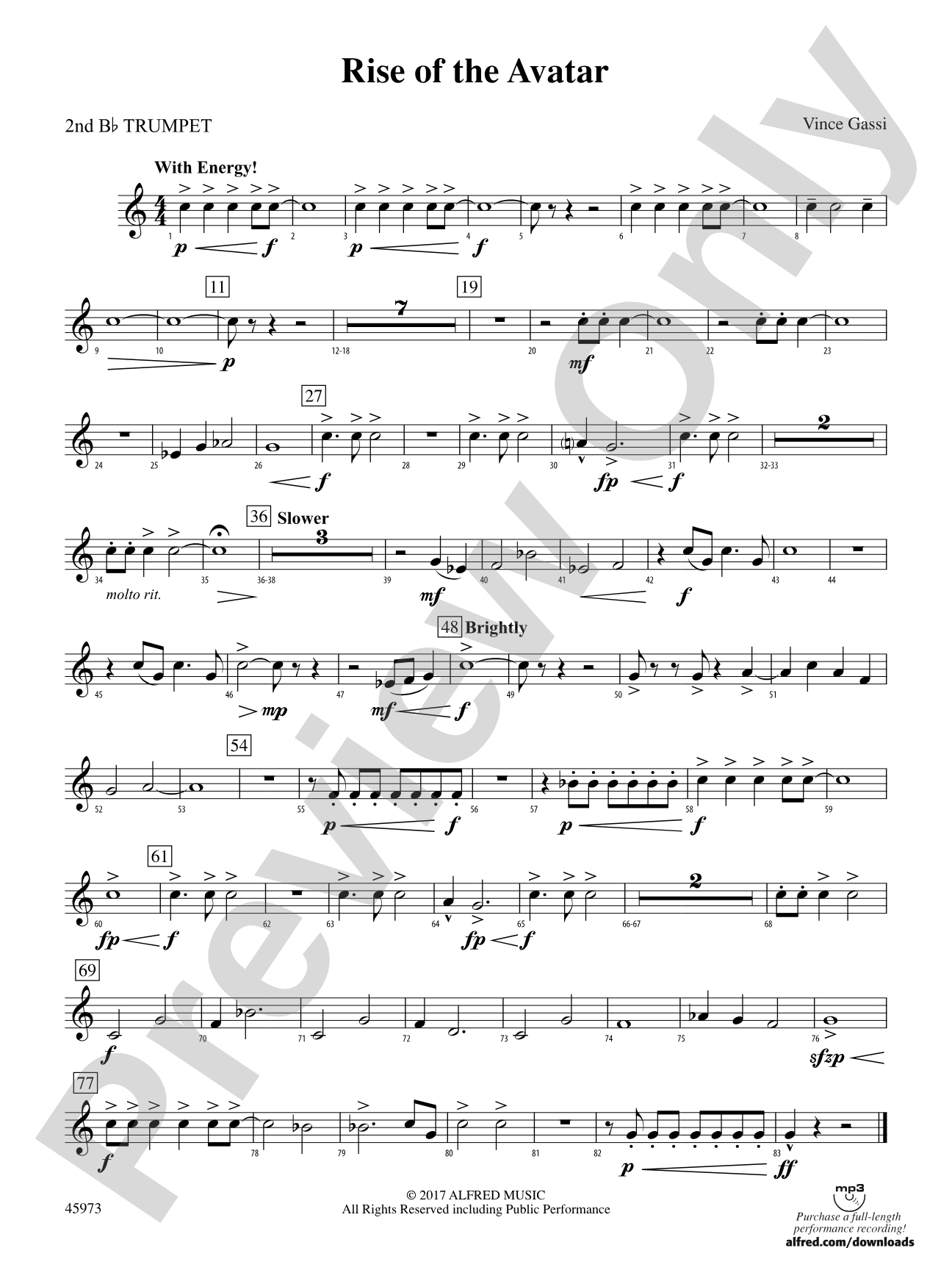 Rise of the Avatar: 2nd B-flat Trumpet