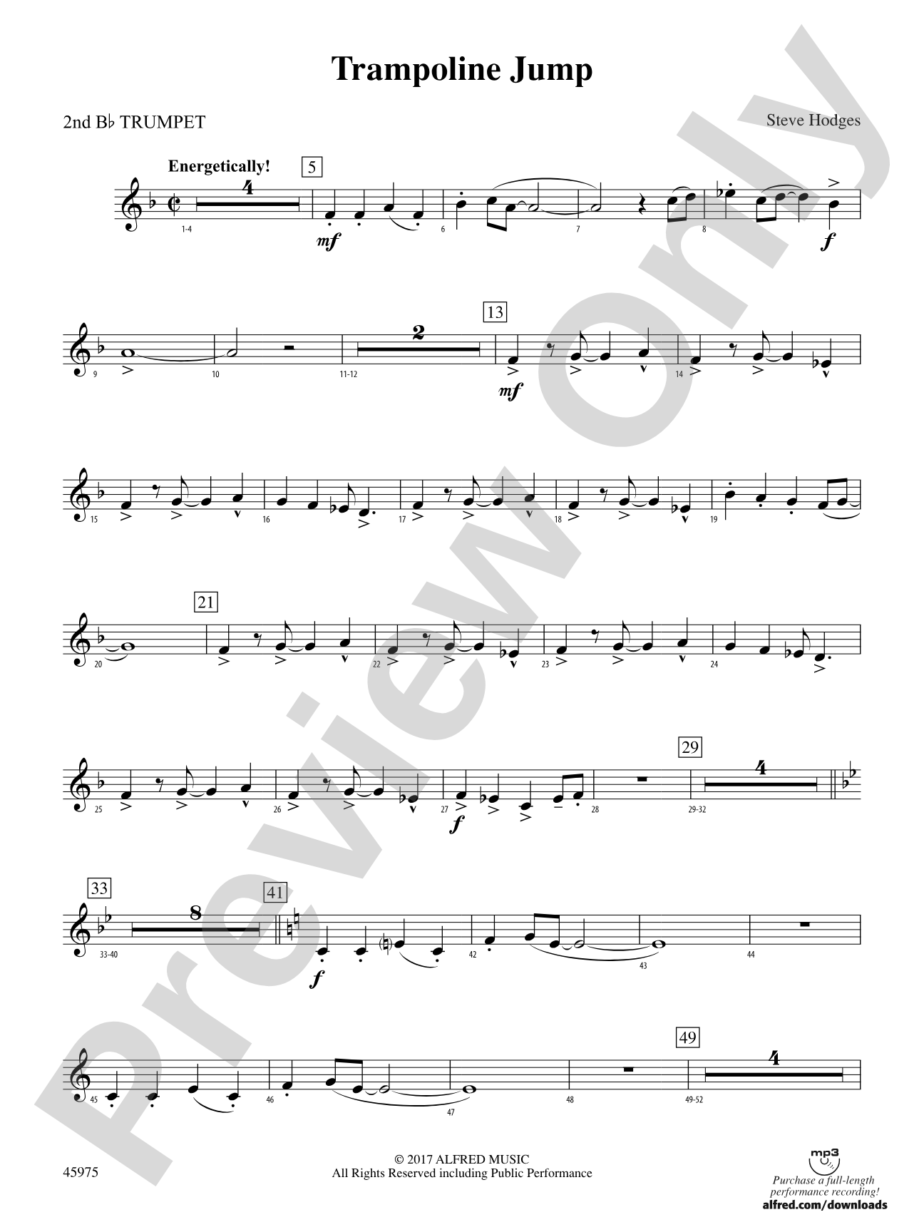 Trampoline Jump: 2nd B-flat Trumpet