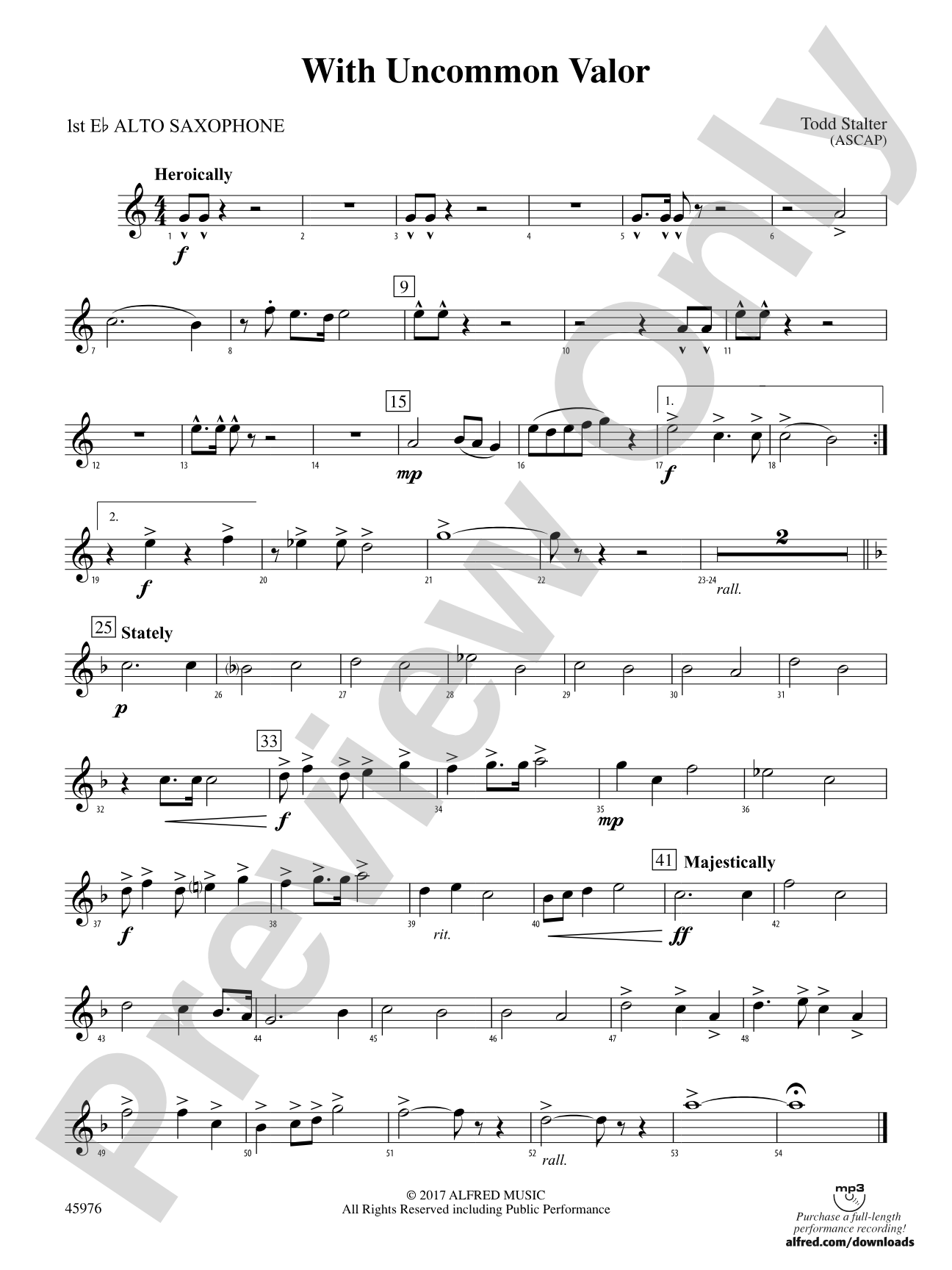 With Uncommon Valor: E-flat Alto Saxophone
