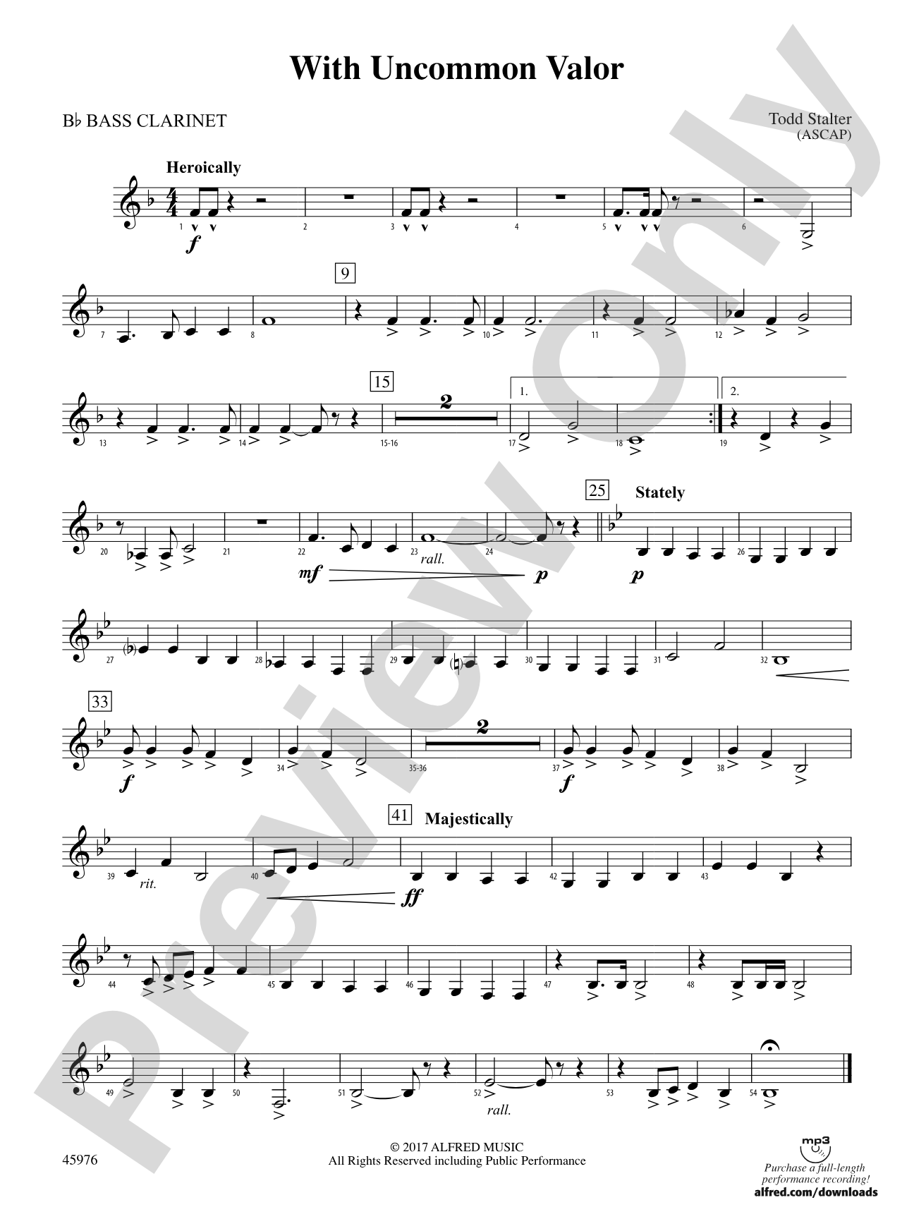With Uncommon Valor: B-flat Bass Clarinet