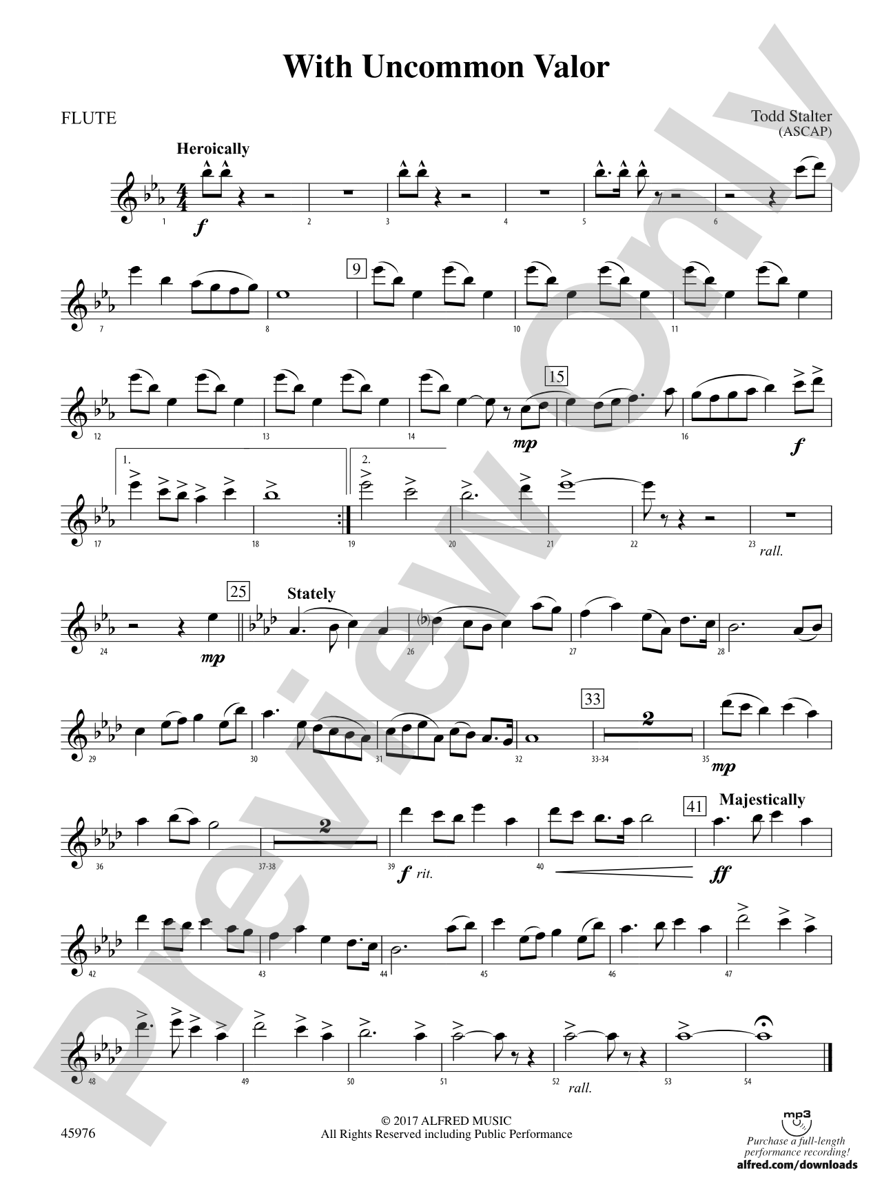 With Uncommon Valor: Flute