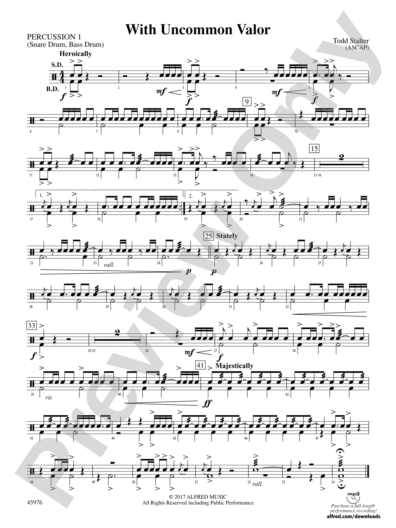With Uncommon Valor: 1st Percussion