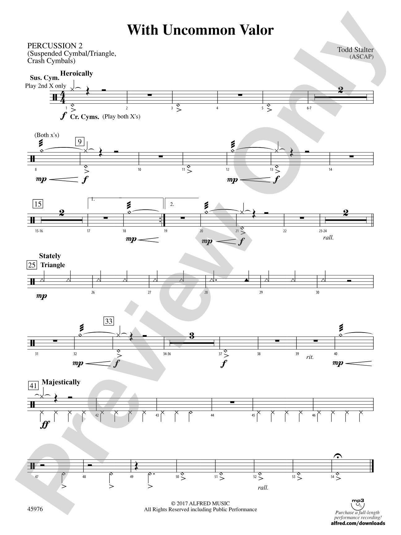 With Uncommon Valor: 2nd Percussion