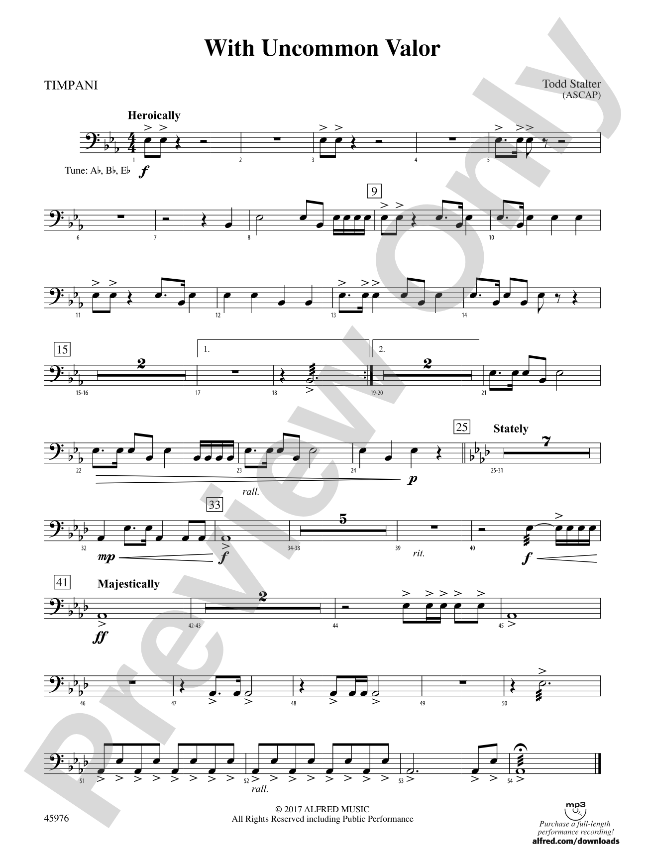 With Uncommon Valor: Timpani