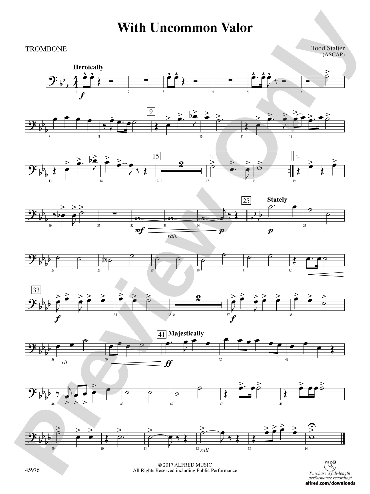 With Uncommon Valor: 1st Trombone