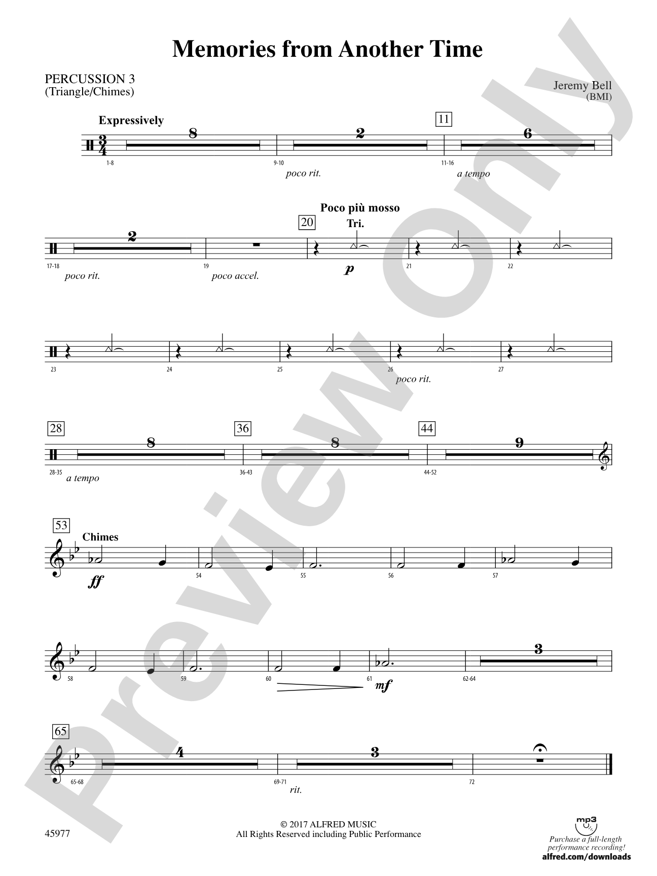 Memories from Another Time: 3rd Percussion