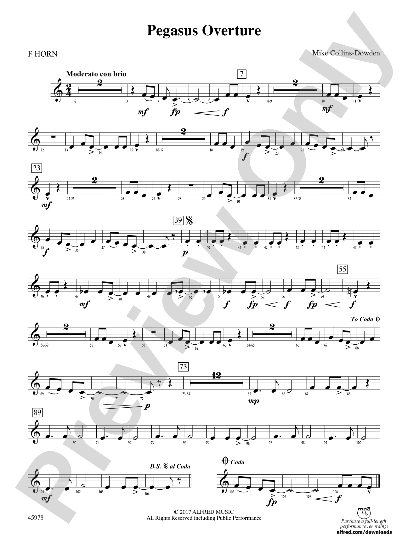 Pegasus Overture: 1st F Horn