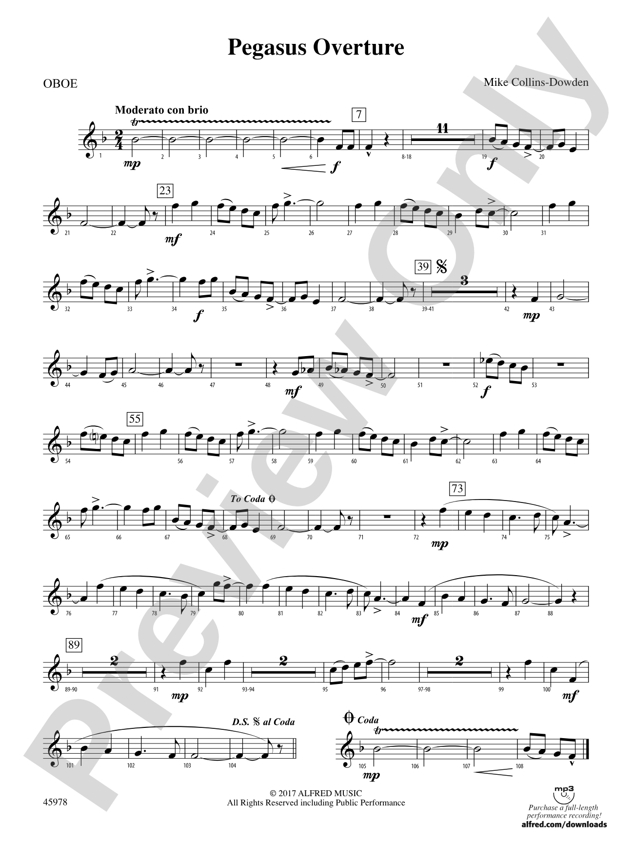 Pegasus Overture: Oboe