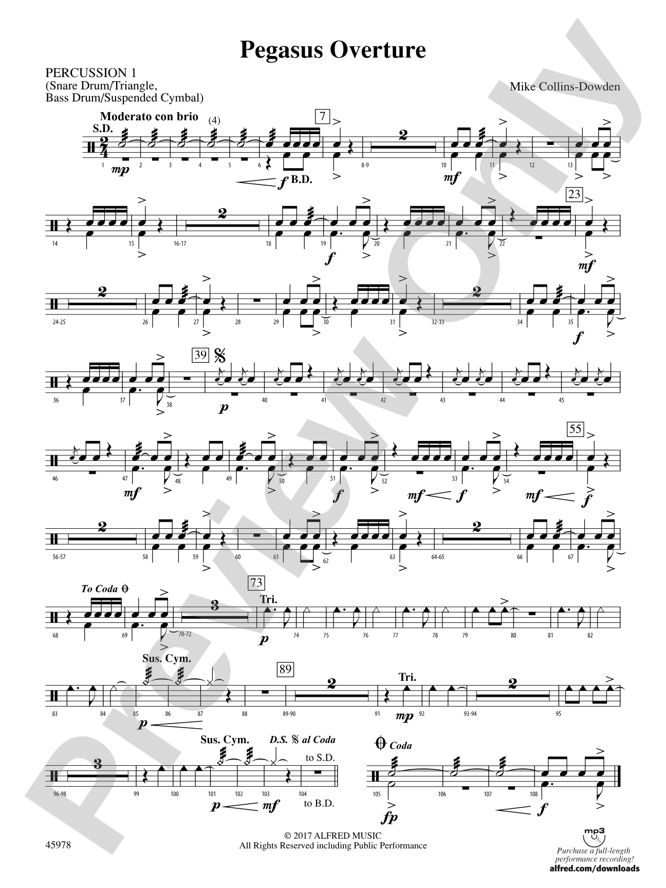 Pegasus Overture: 1st Percussion