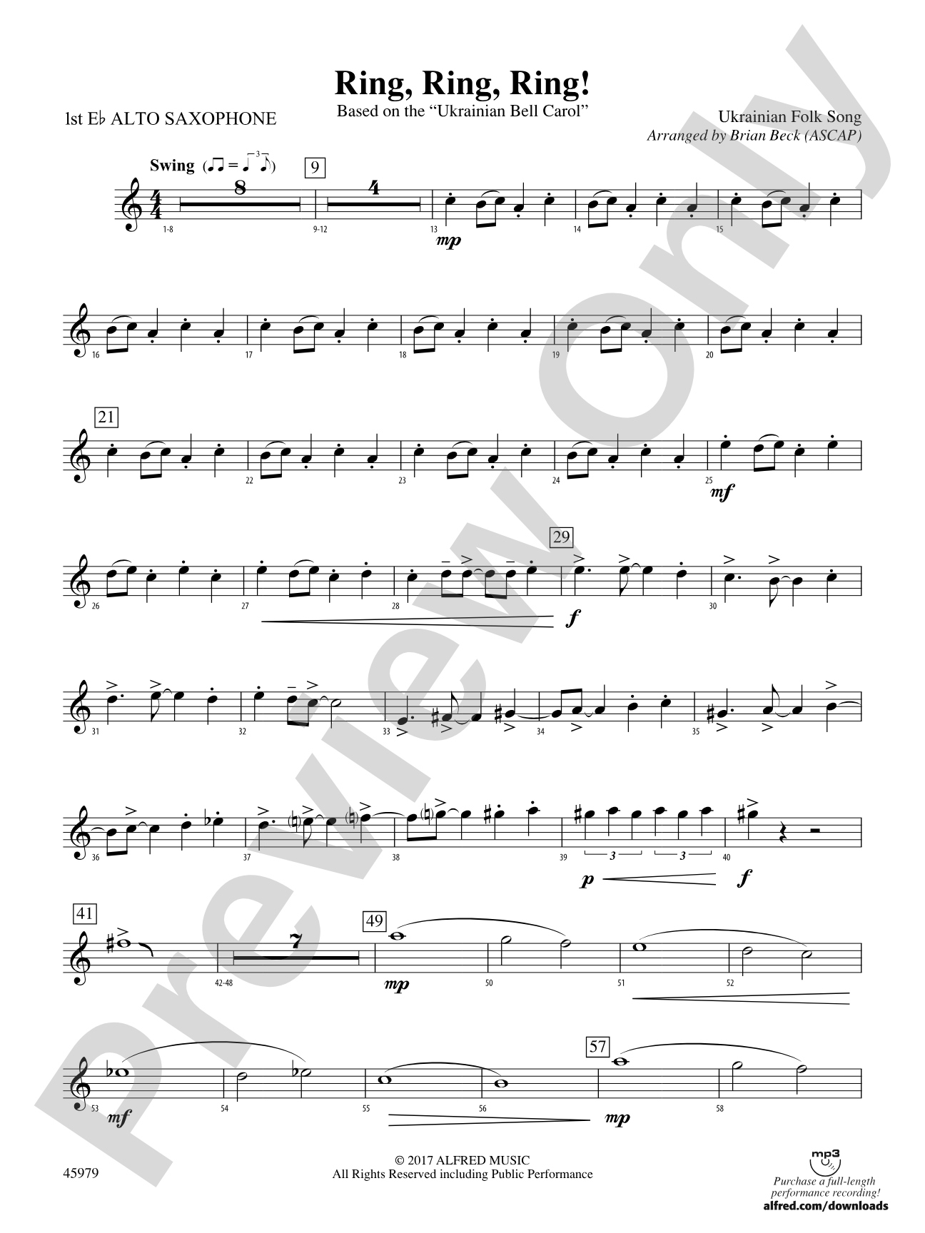 Ring, Ring, Ring!: E-flat Alto Saxophone