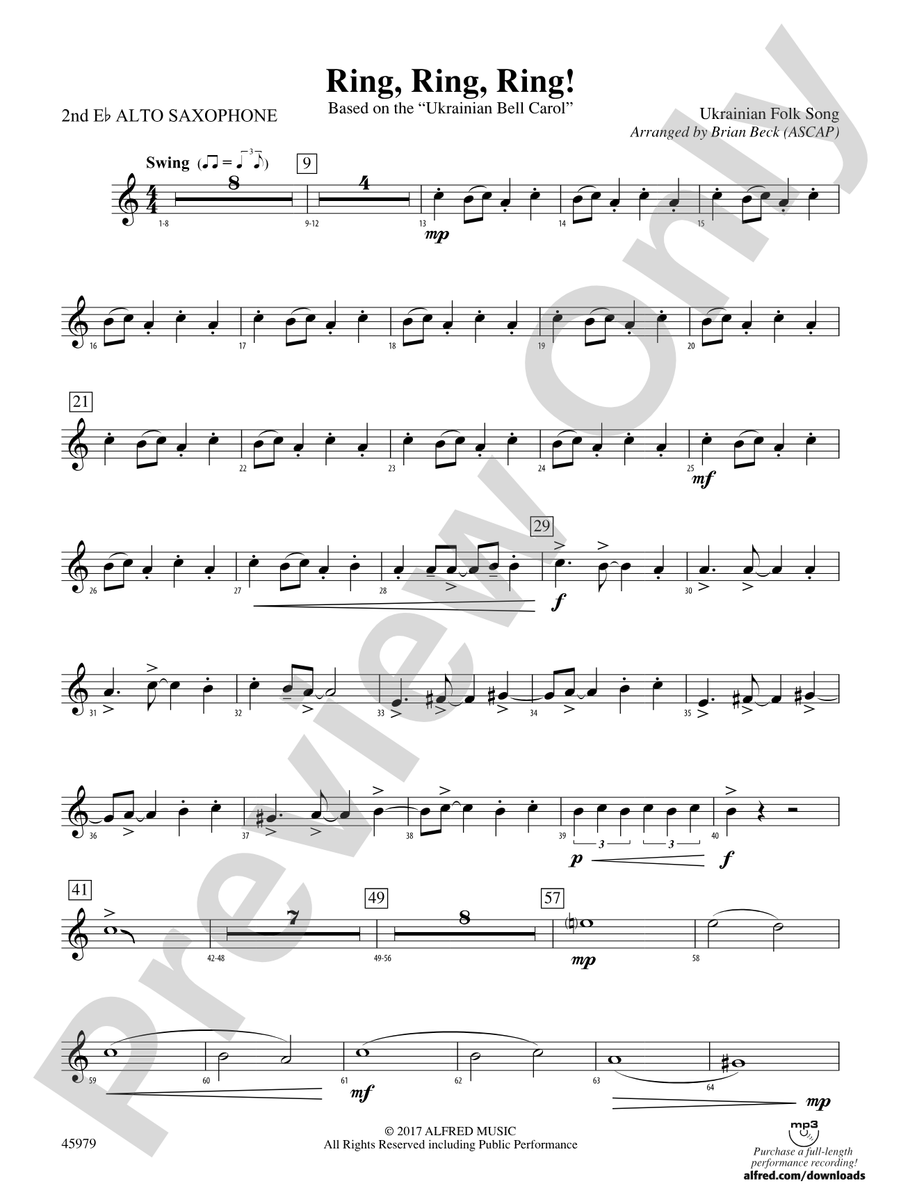 Ring, Ring, Ring!: 2nd E-flat Alto Saxophone