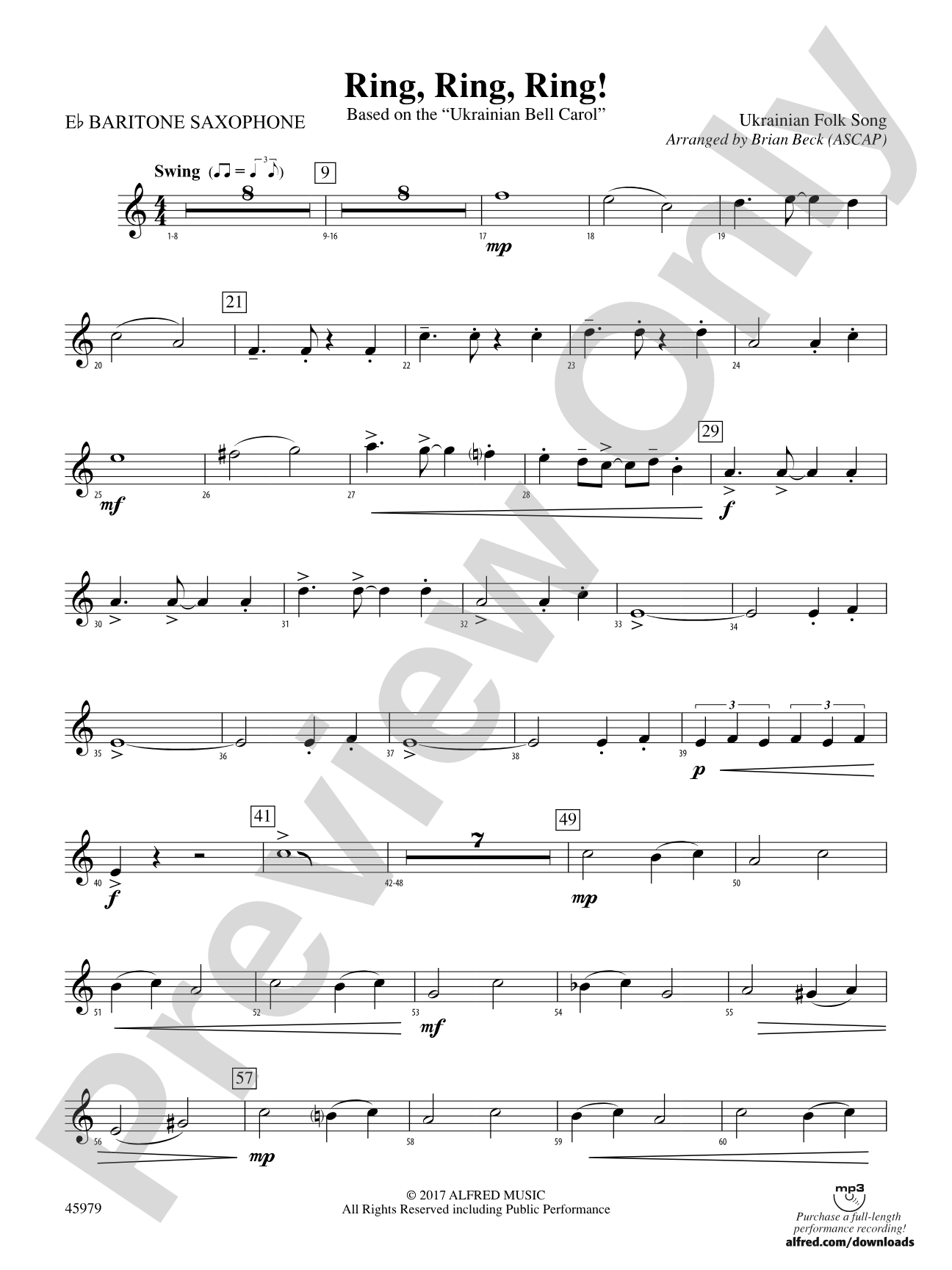 Ring, Ring, Ring!: E-flat Baritone Saxophone