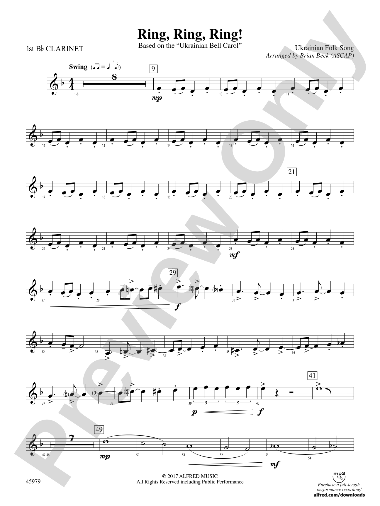 Ring, Ring, Ring!: 1st B-flat Clarinet