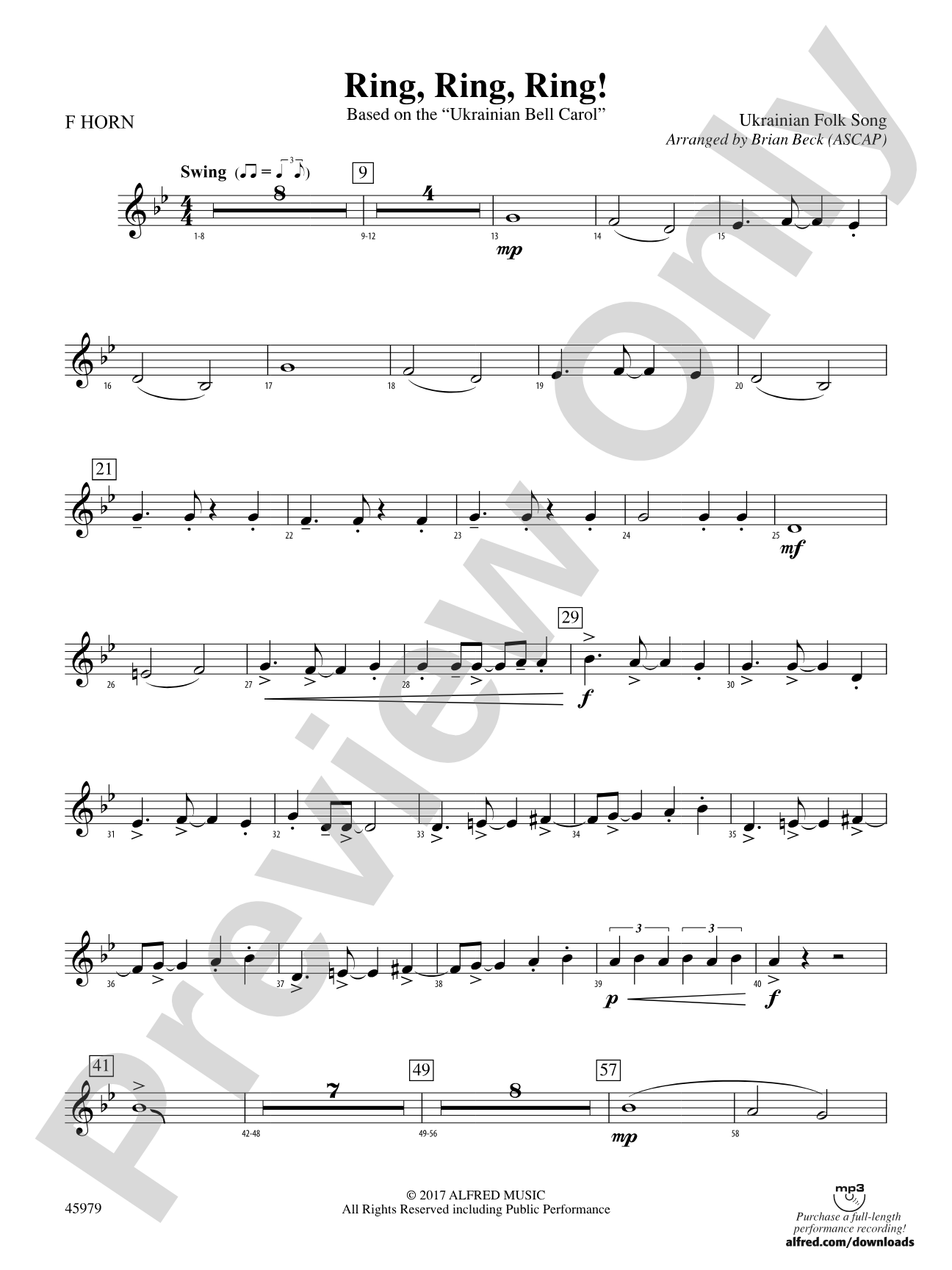 Ring, Ring, Ring!: 1st F Horn