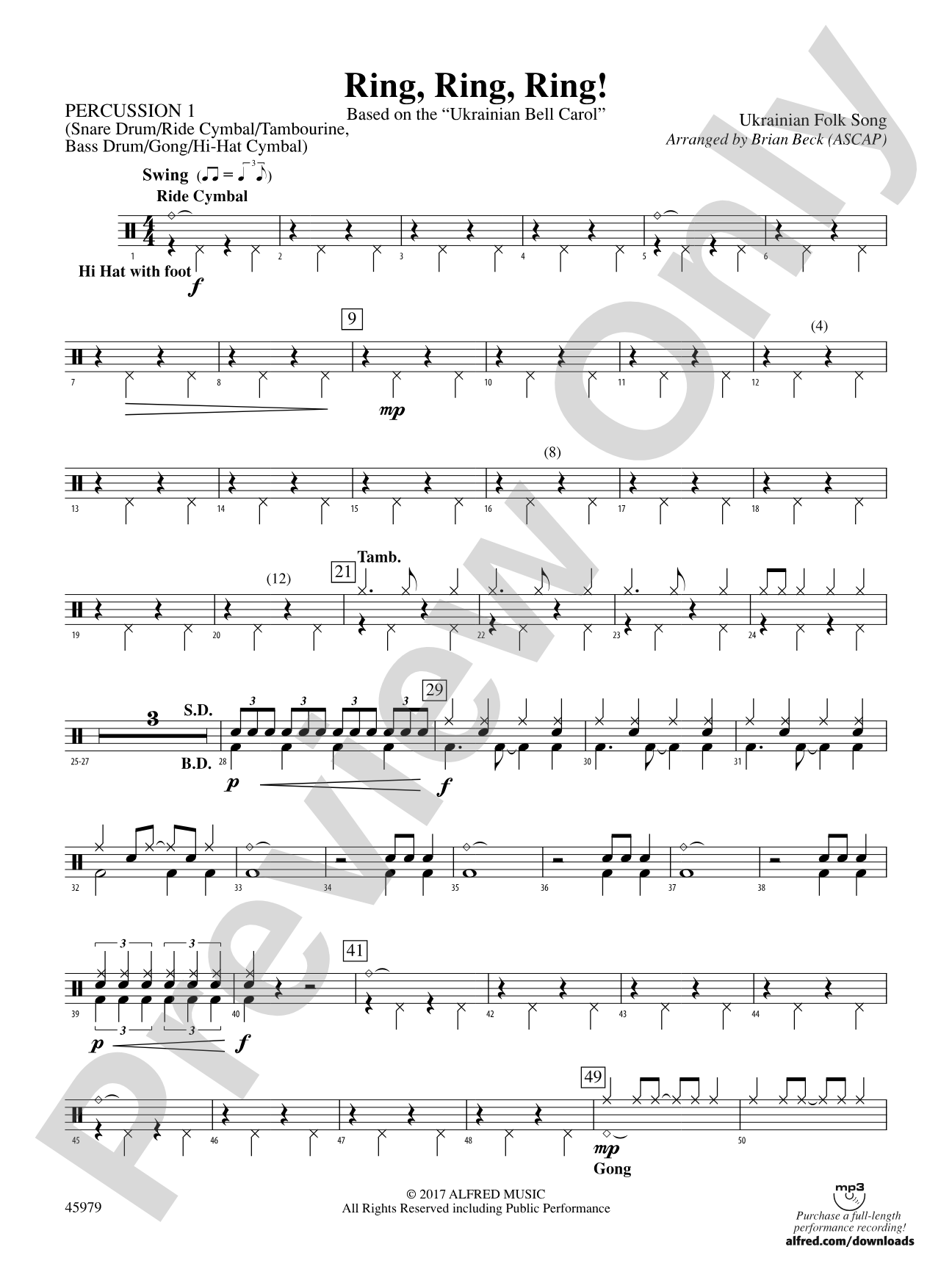 Ring, Ring, Ring!: 1st Percussion