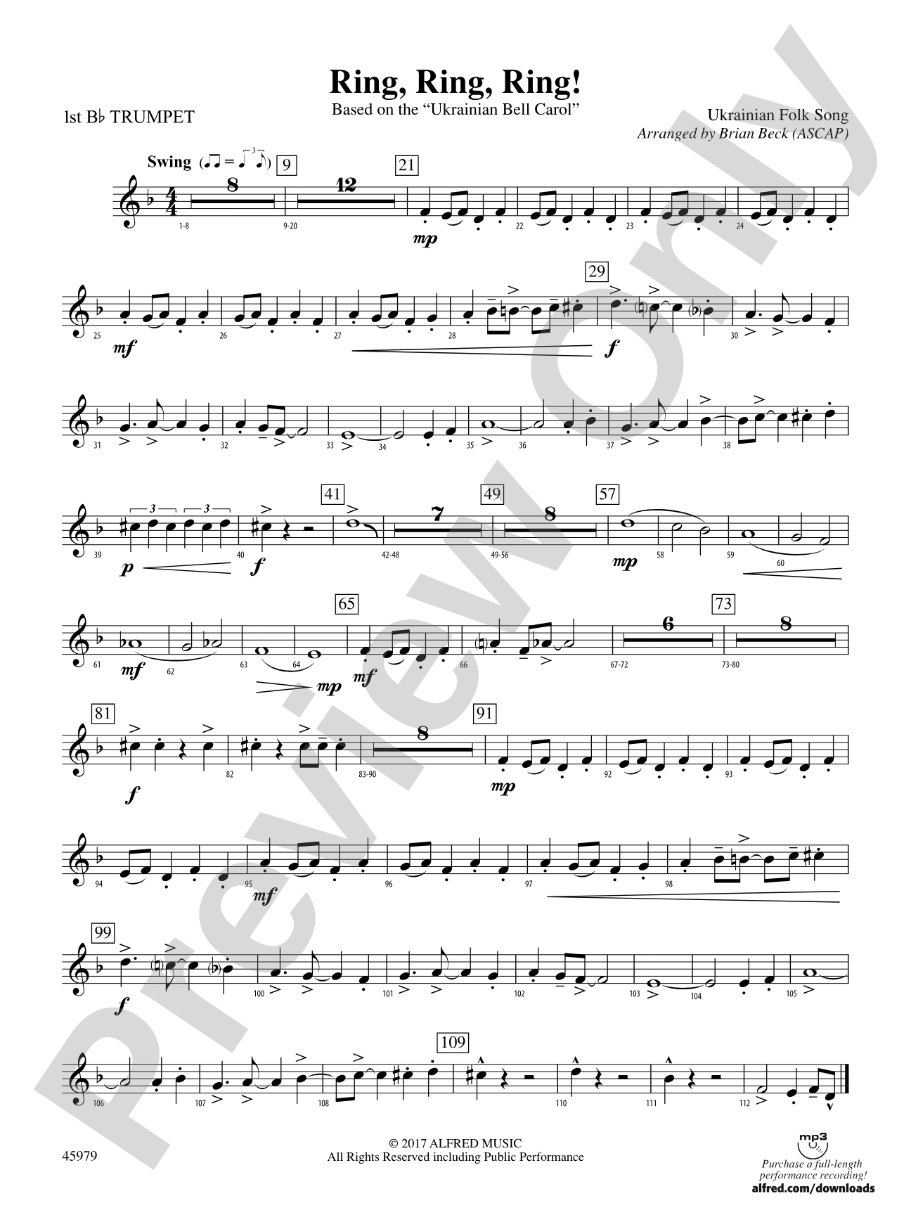 Ring, Ring, Ring!: 1st B-flat Trumpet