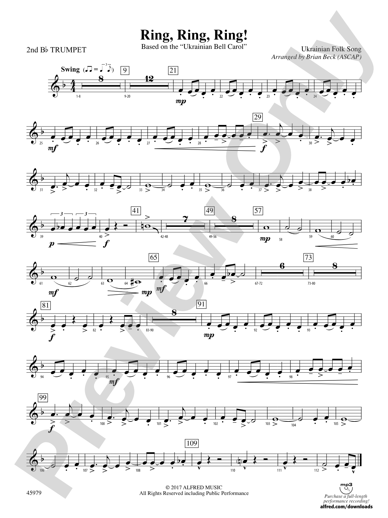 Ring, Ring, Ring!: 2nd B-flat Trumpet