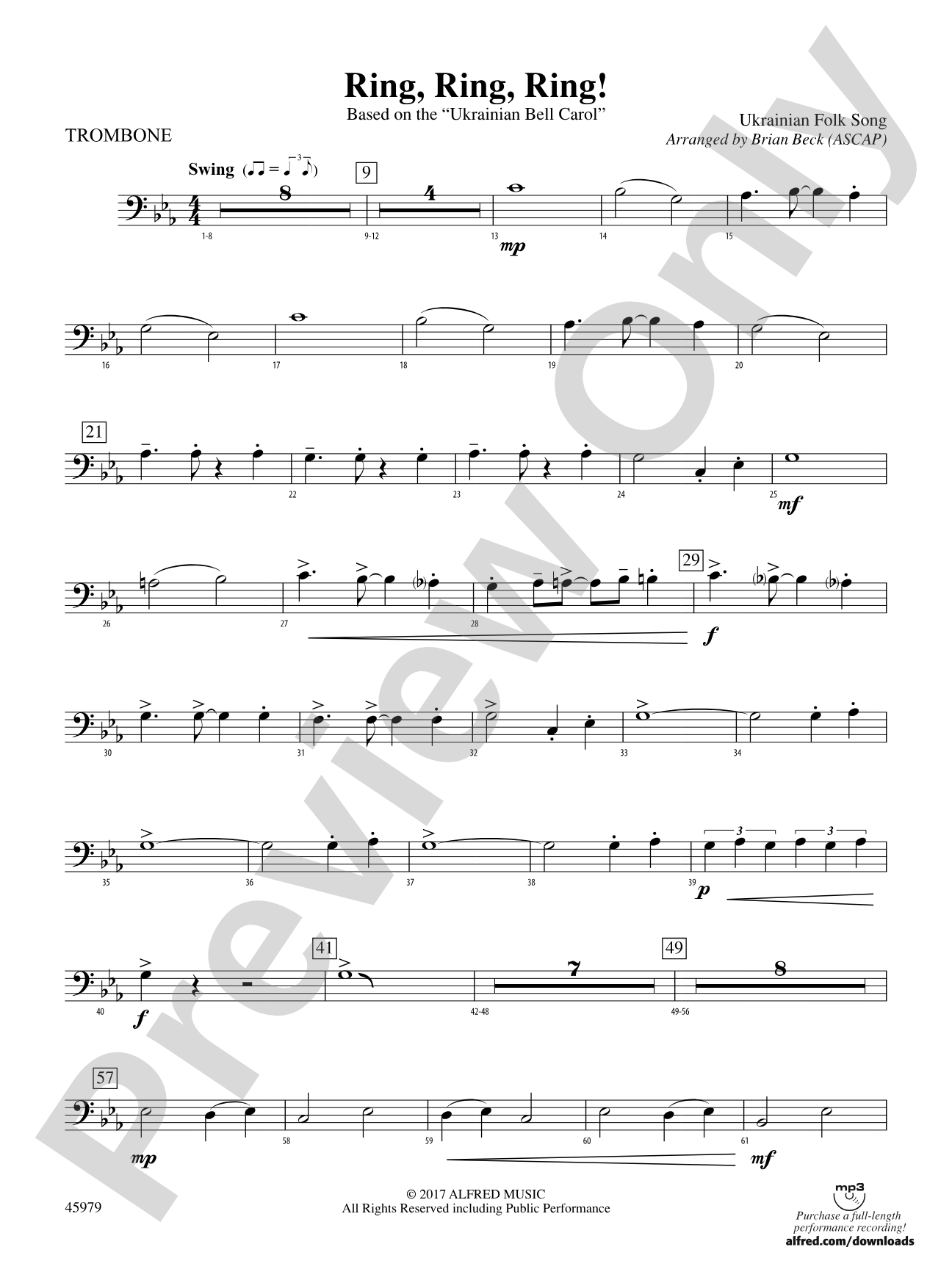 Ring, Ring, Ring!: 1st Trombone