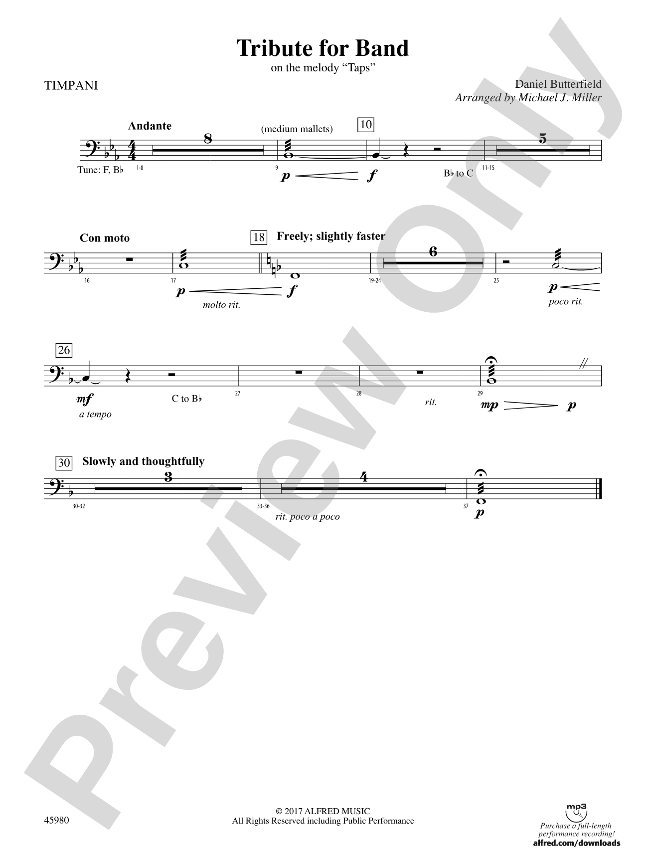 Tribute for Band: Timpani
