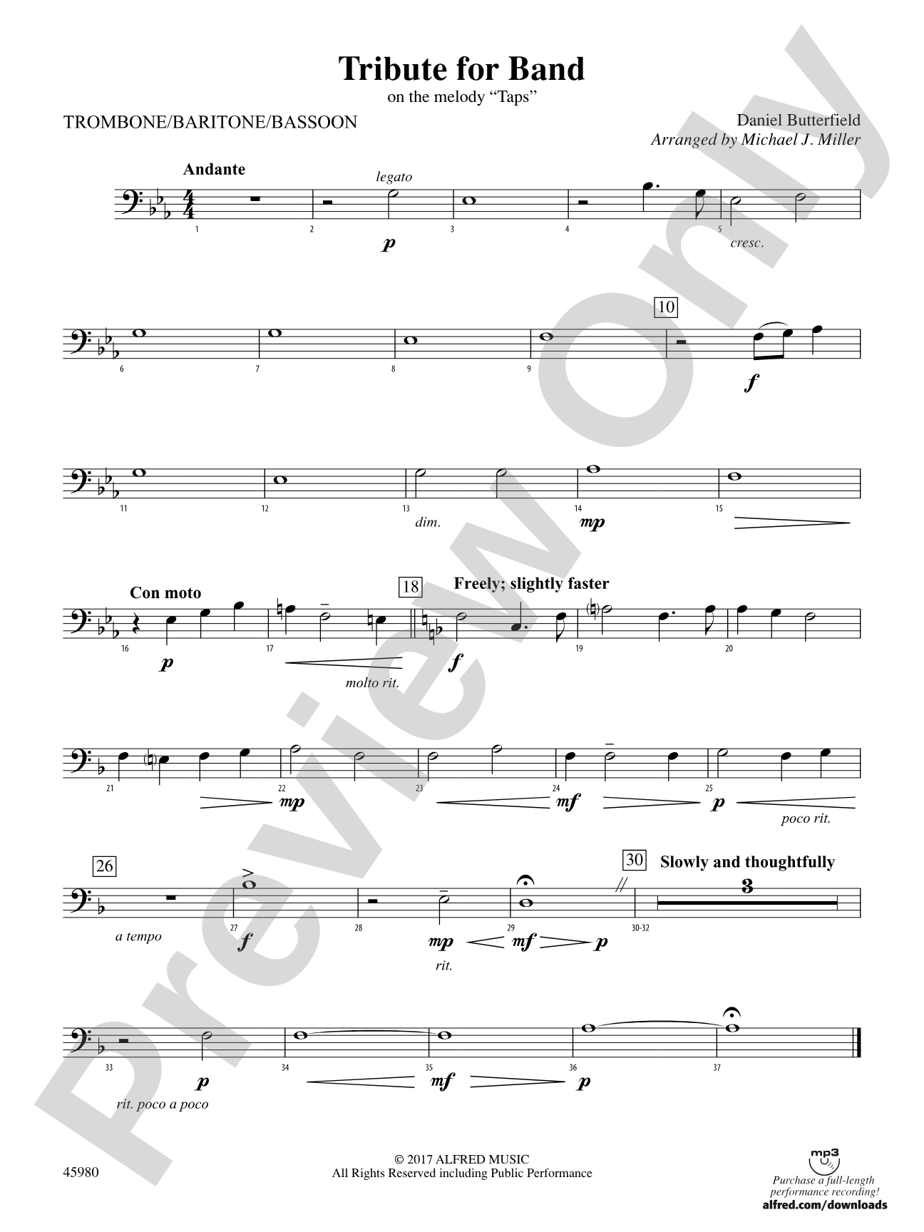 Tribute for Band: 1st Trombone