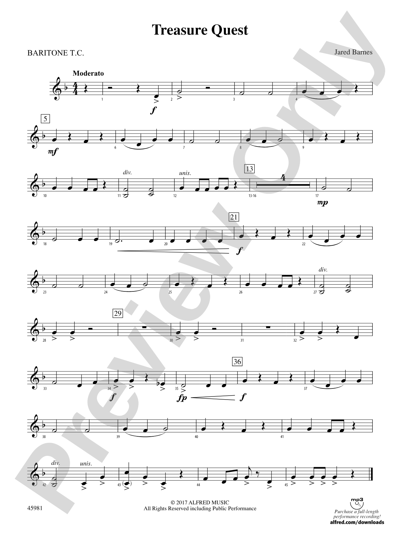 Treasure Quest: Baritone T.C.