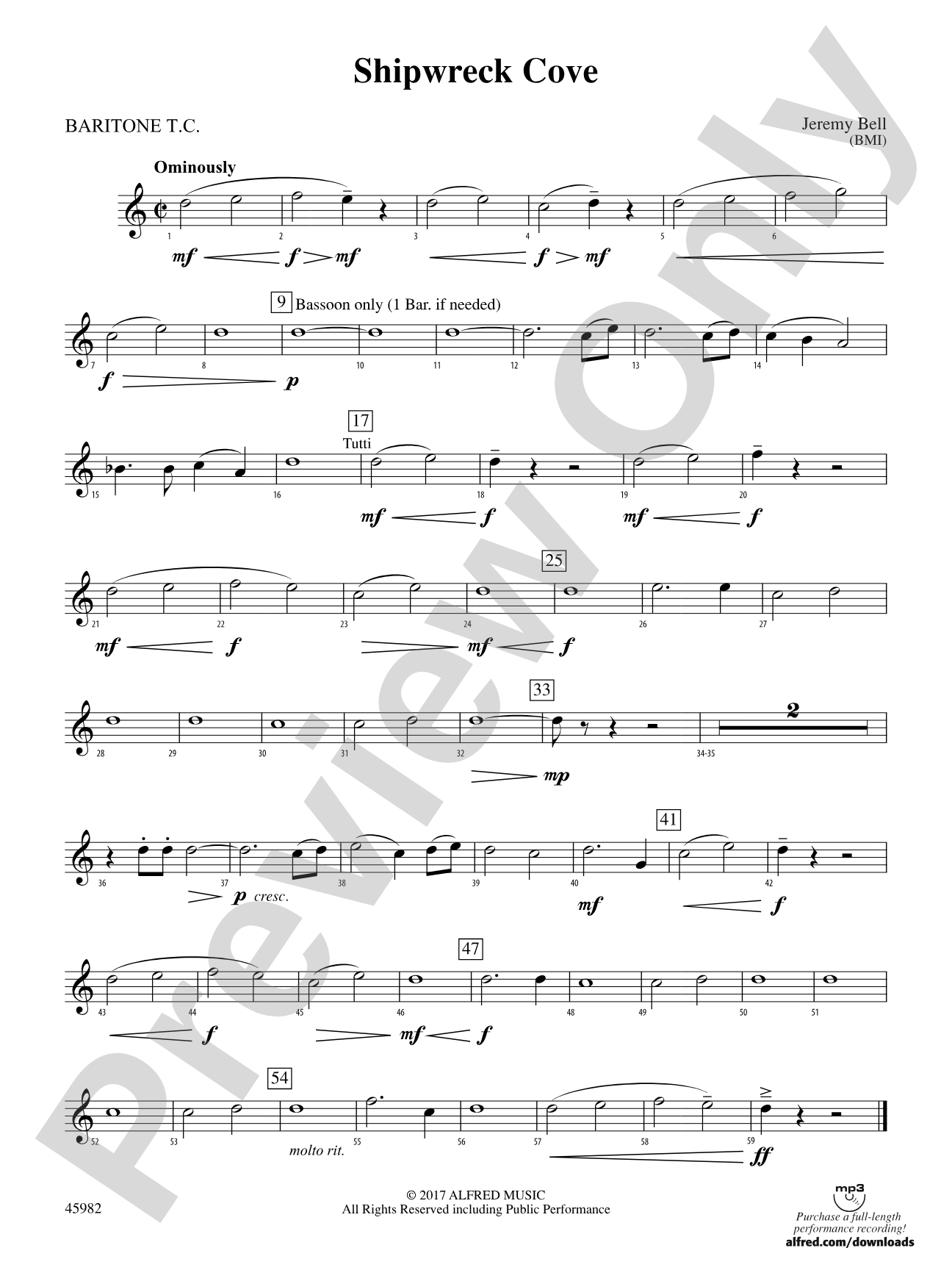 Shipwreck Cove: Baritone T.C.