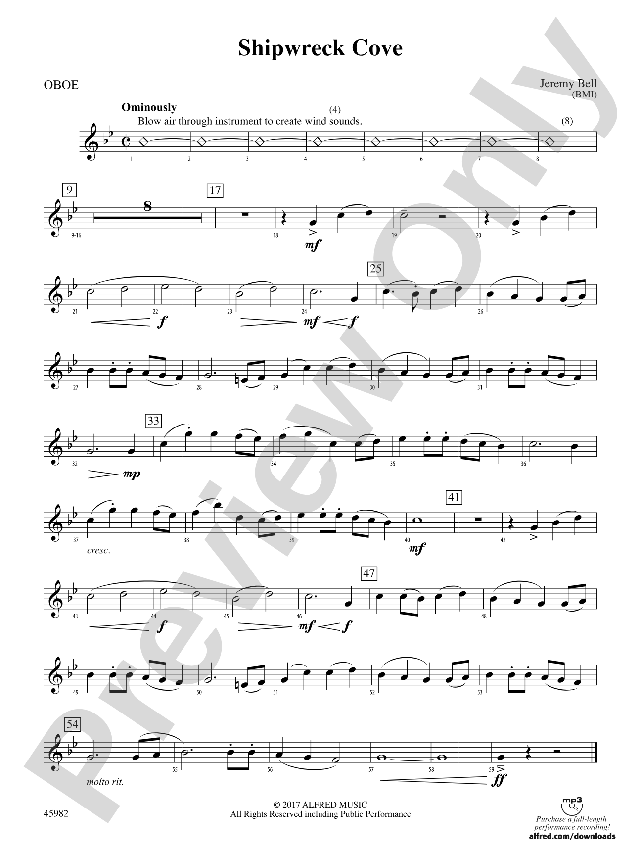 Shipwreck Cove: Oboe
