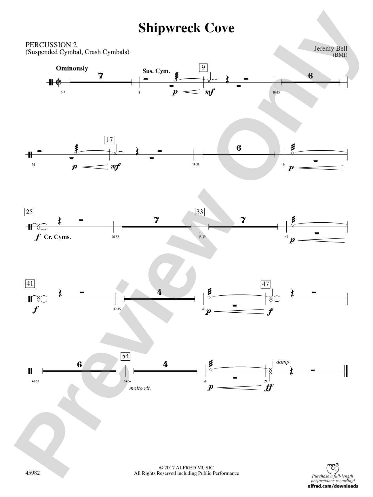 Shipwreck Cove: 2nd Percussion