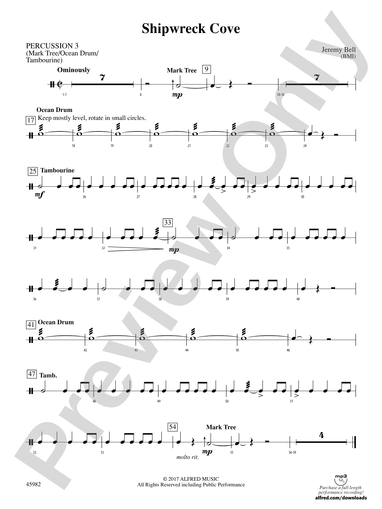 Shipwreck Cove: 3rd Percussion