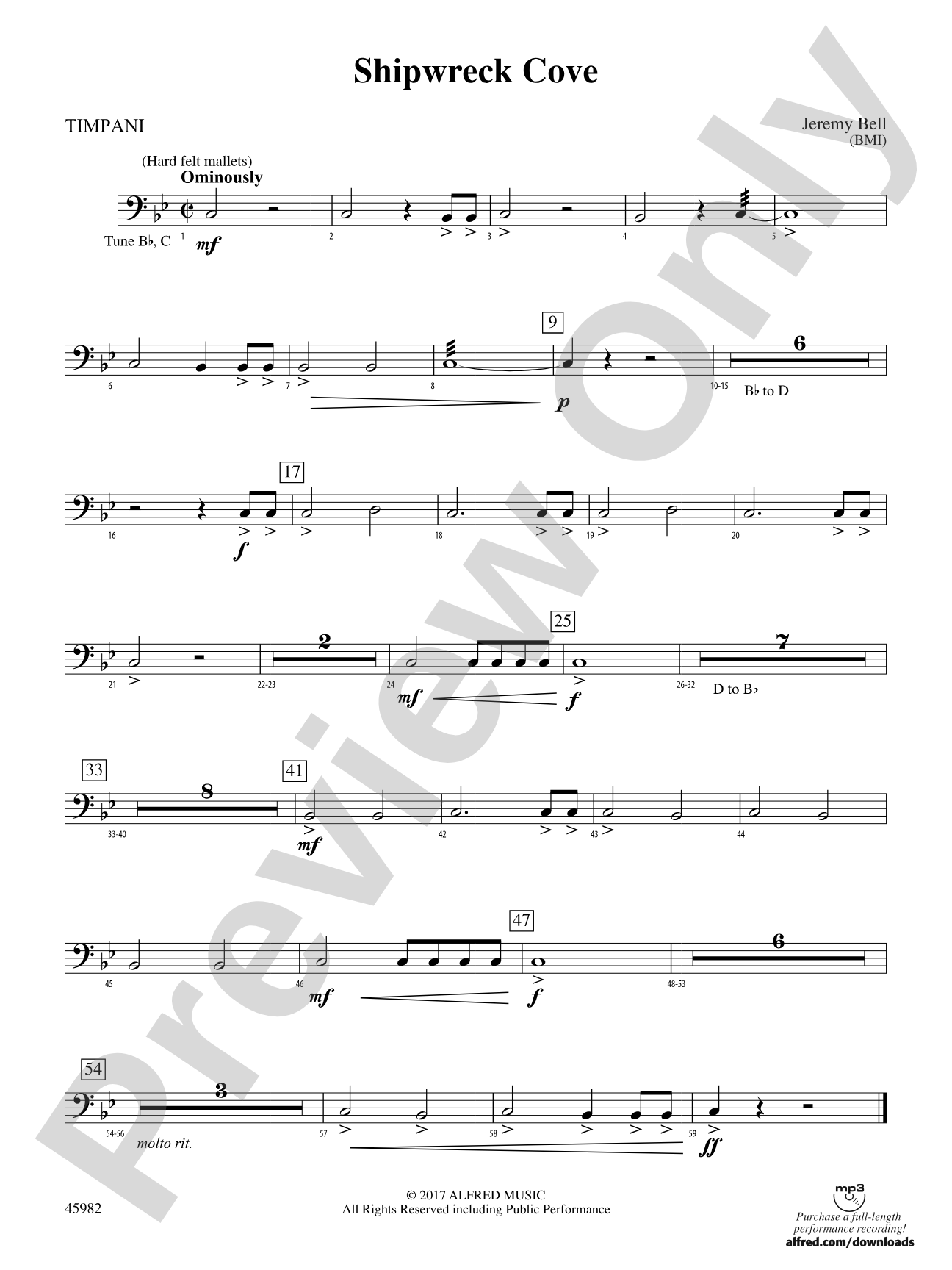 Shipwreck Cove: Timpani