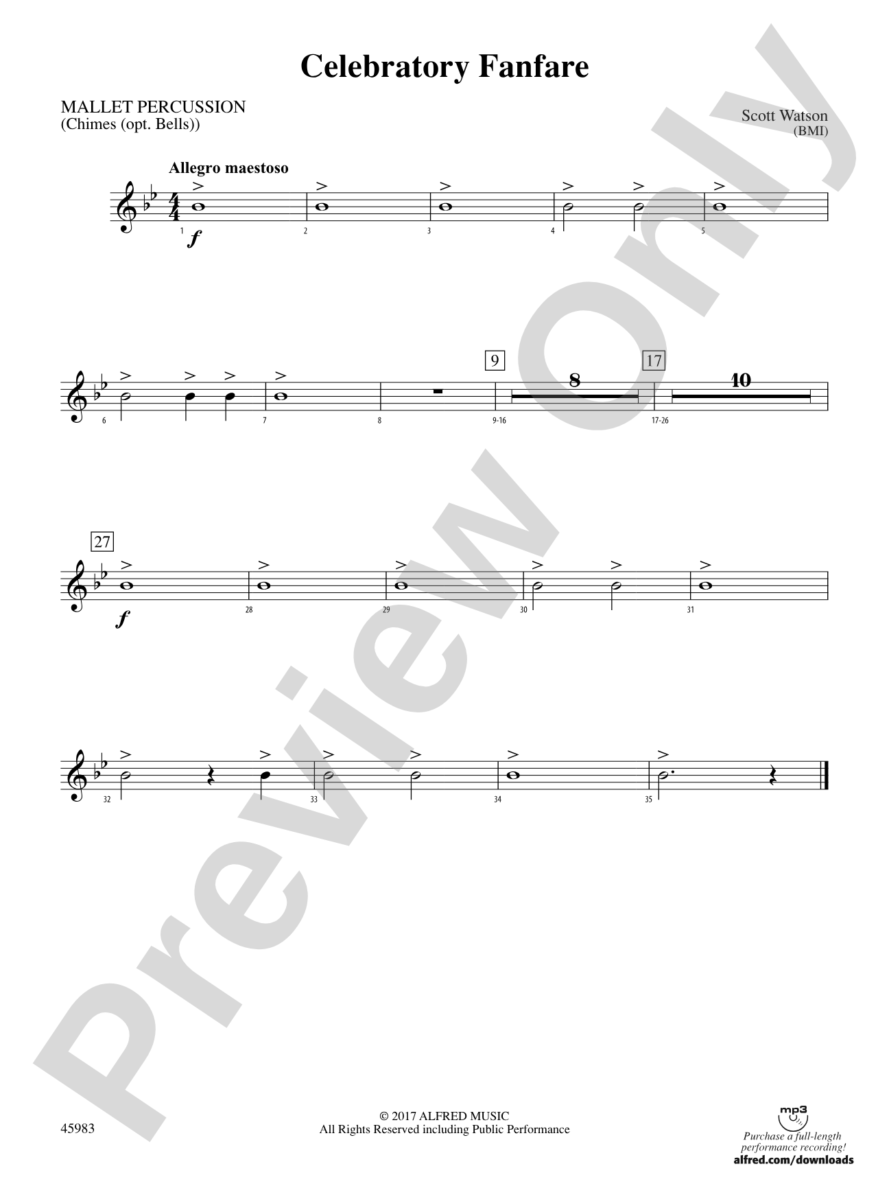 Celebratory Fanfare: Chimes