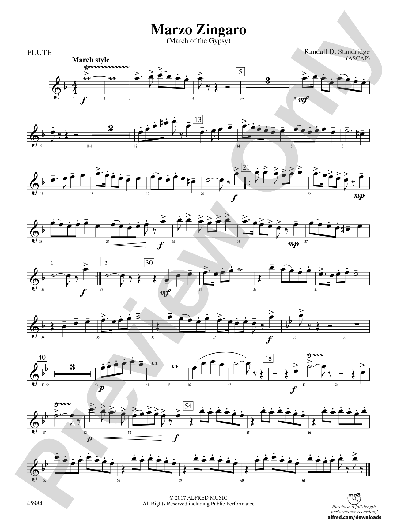 Marzo Zingaro: Flute