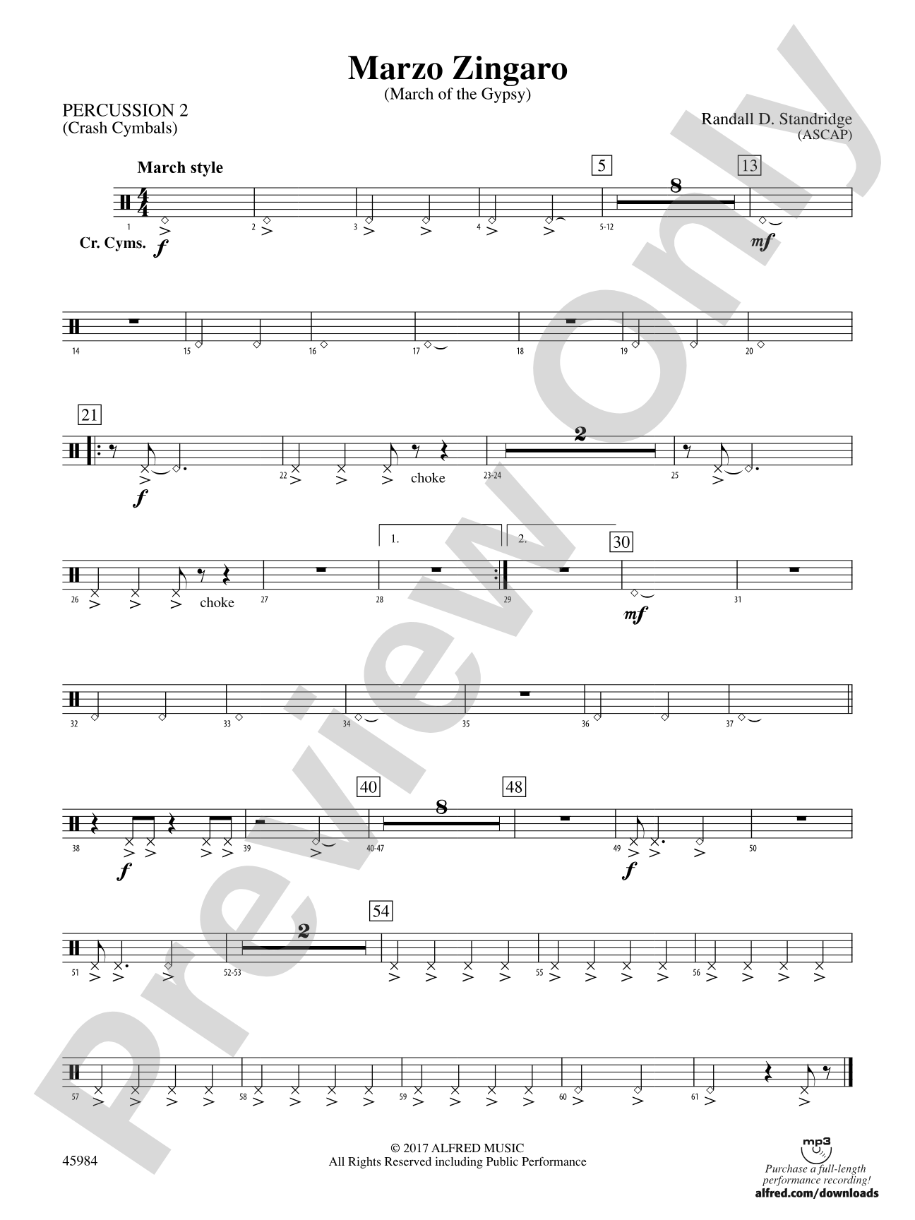Marzo Zingaro: 2nd Percussion