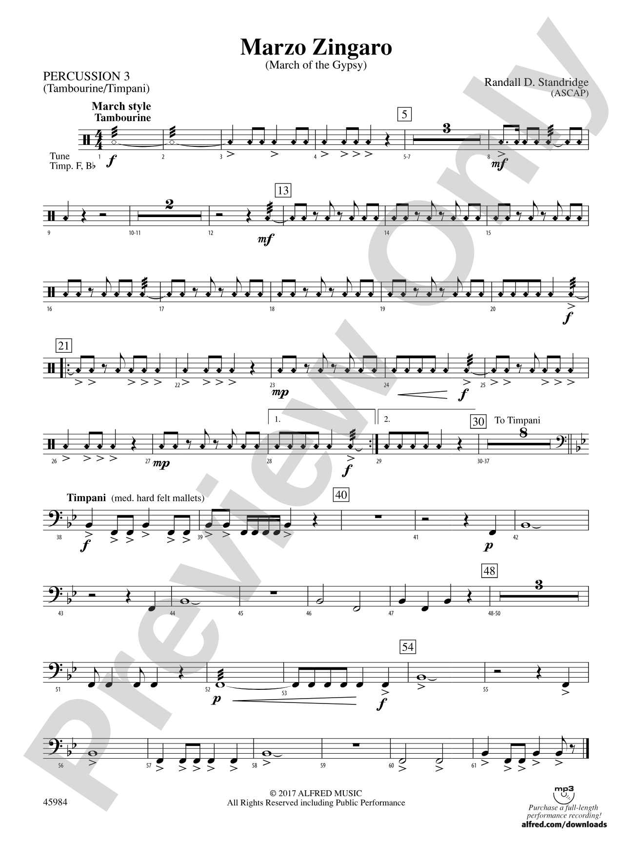 Marzo Zingaro: 3rd Percussion