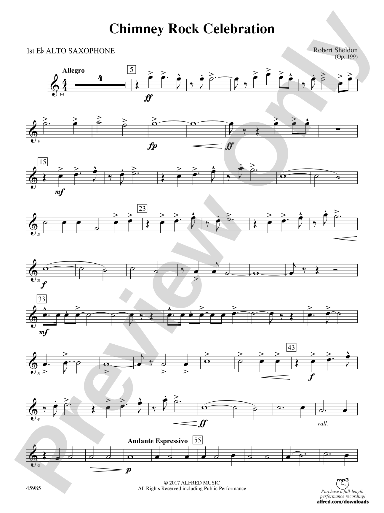 Chimney Rock Celebration: E-flat Alto Saxophone