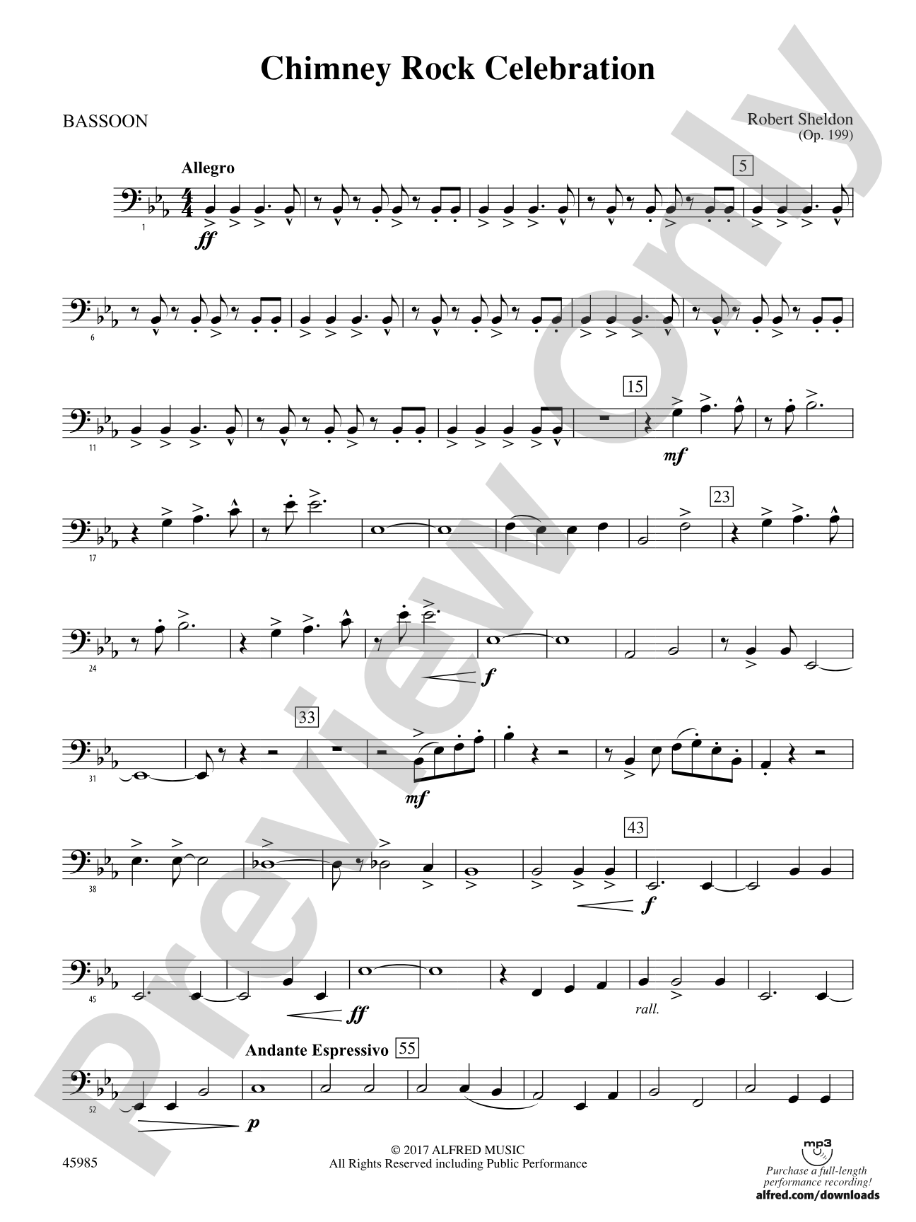 Chimney Rock Celebration: Bassoon