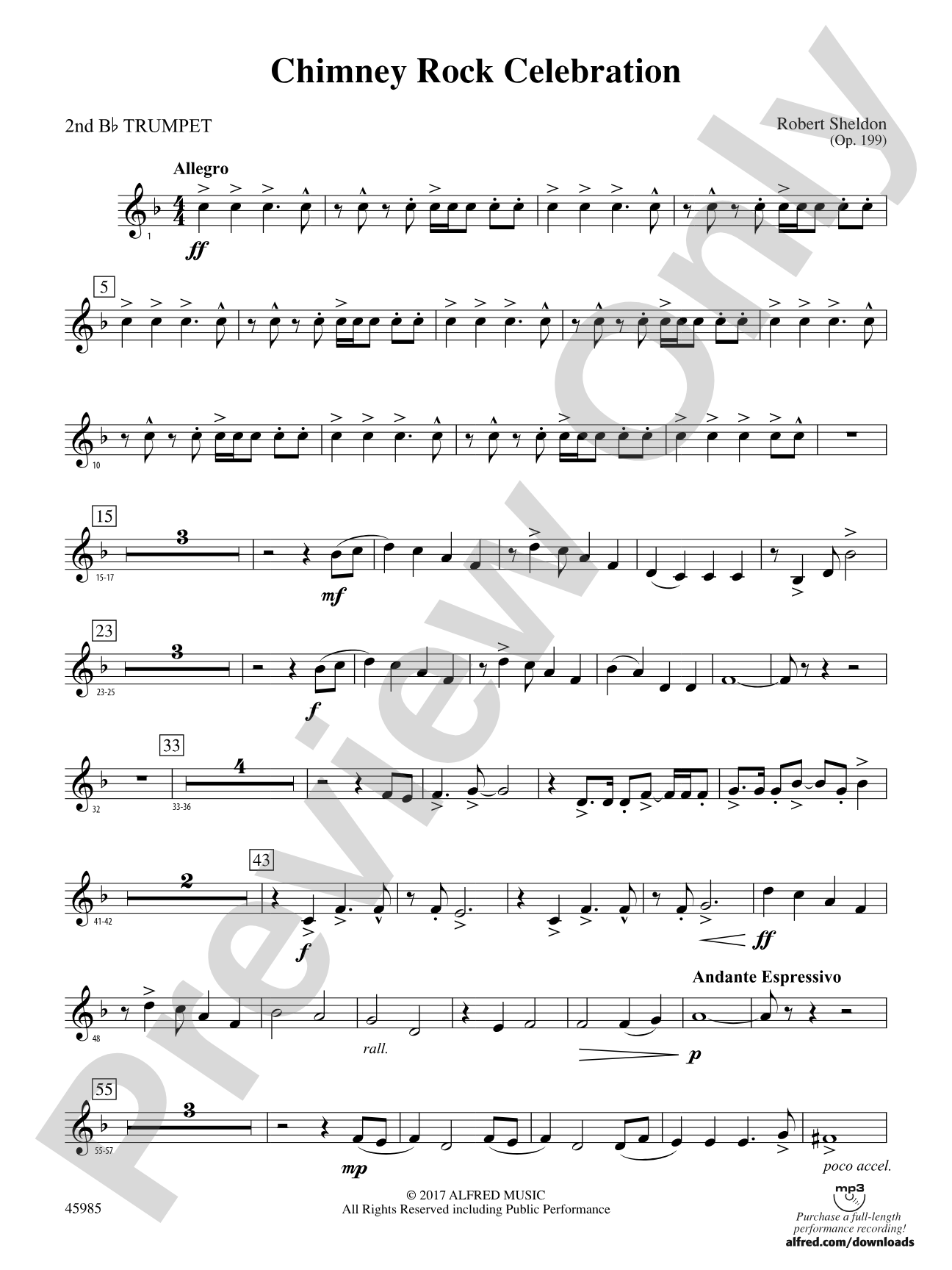 Chimney Rock Celebration: 2nd B-flat Trumpet