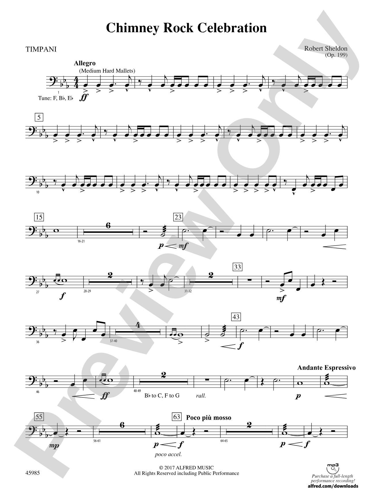 Chimney Rock Celebration: Timpani
