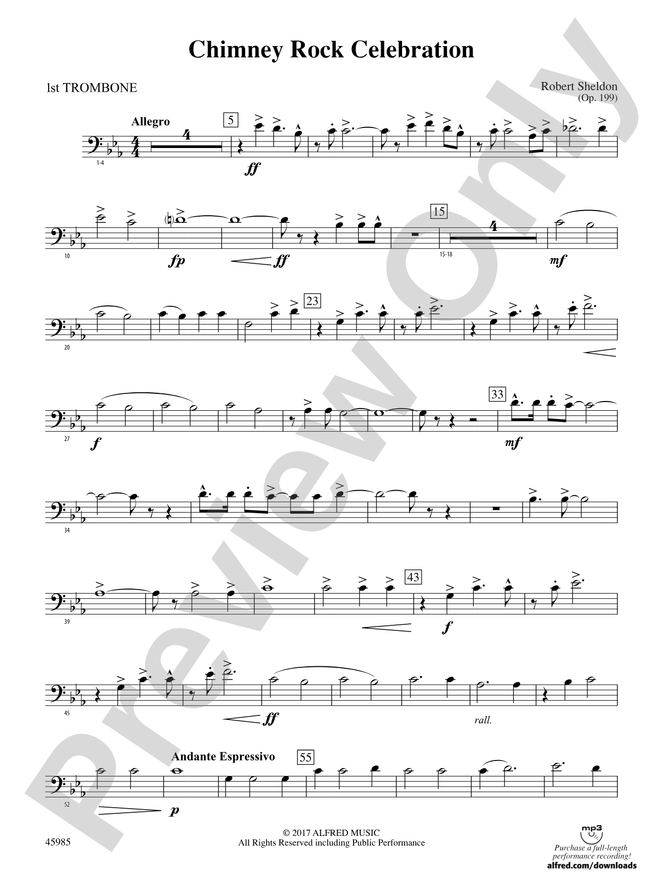 Chimney Rock Celebration: 1st Trombone