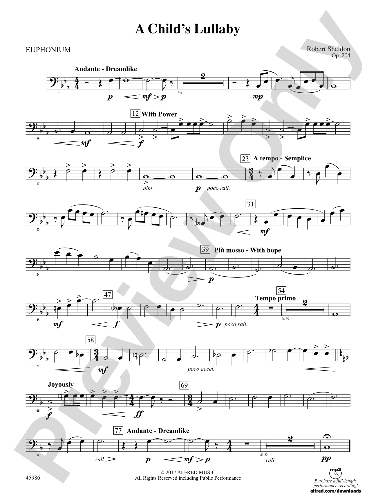 A Child's Lullaby: Baritone B.C.