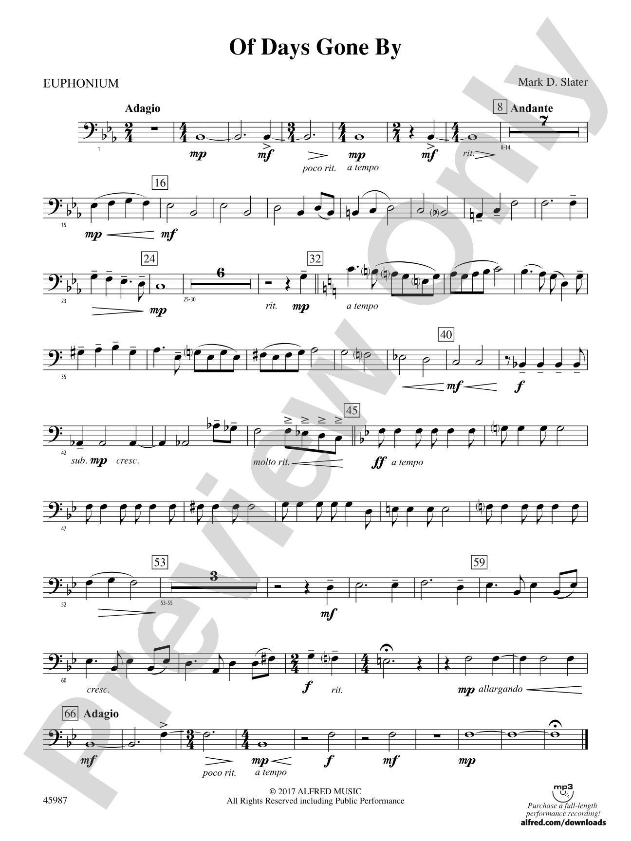 Of Days Gone By: Baritone B.C.