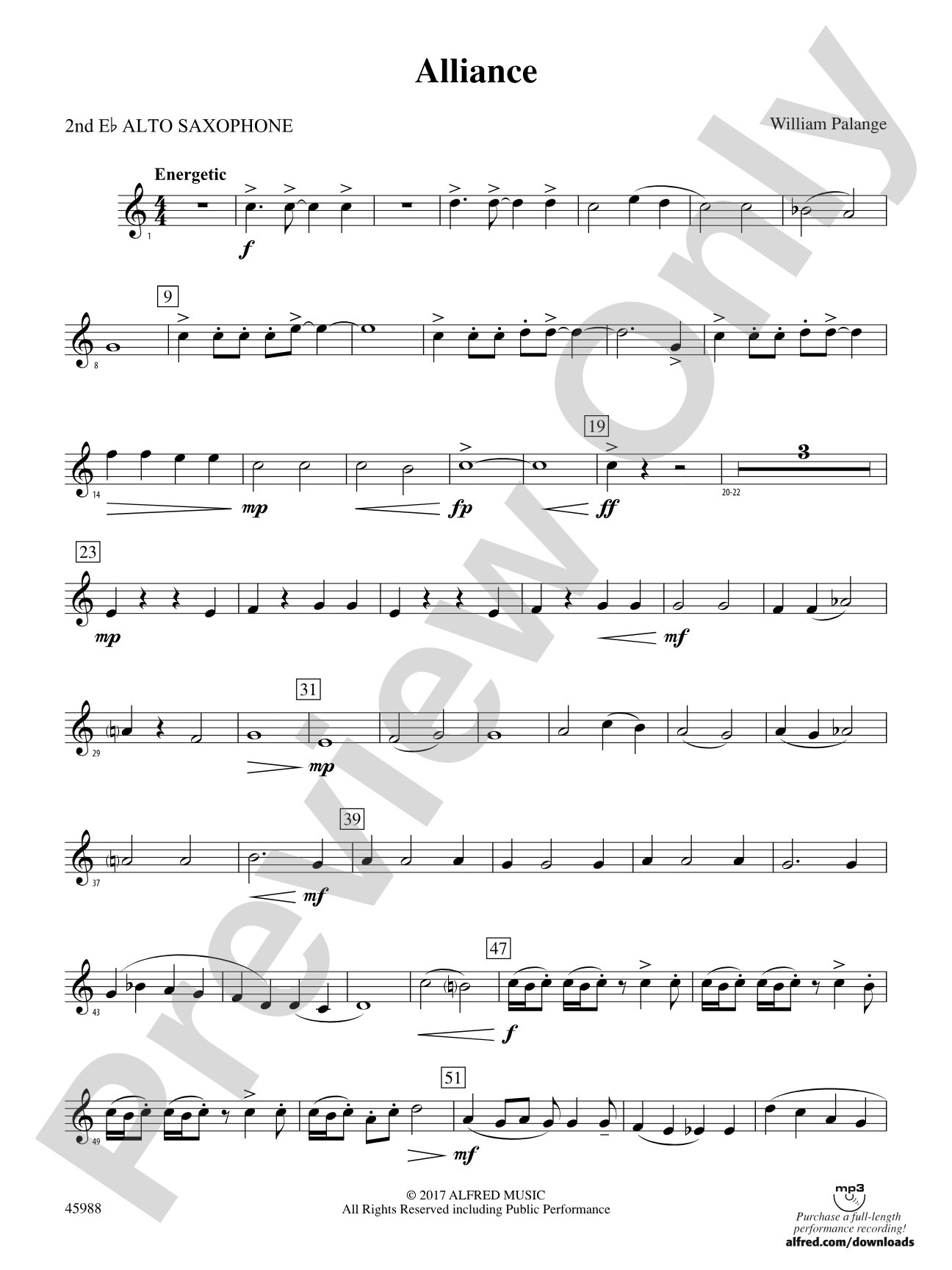 Alliance: 2nd E-flat Alto Saxophone